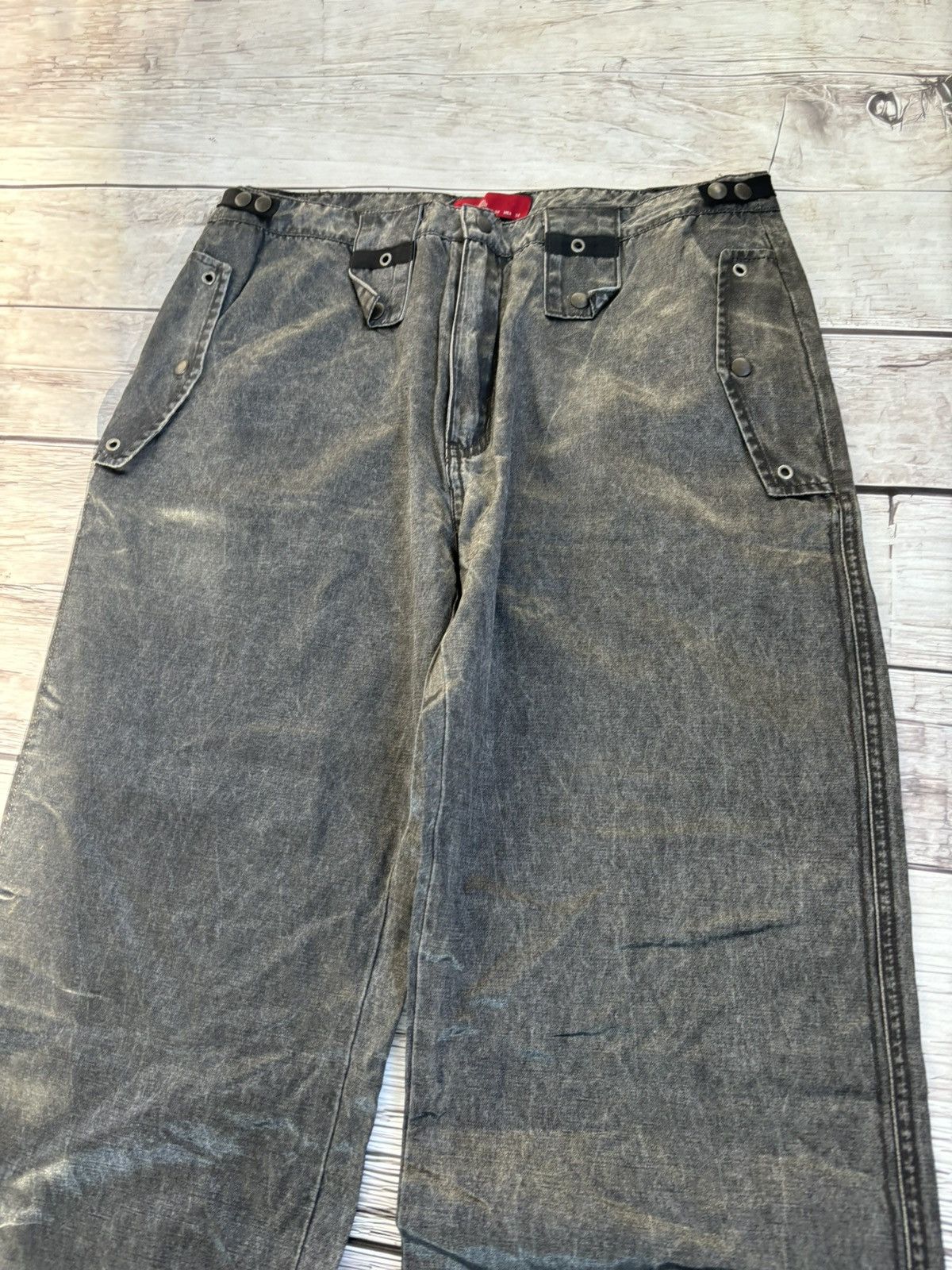 JNCO × Japanese Brand Vintage Baggy Rap sk8 Jnco Style Silver Jeans y2k Size US 32 / EU 48 - 3 Thumbnail