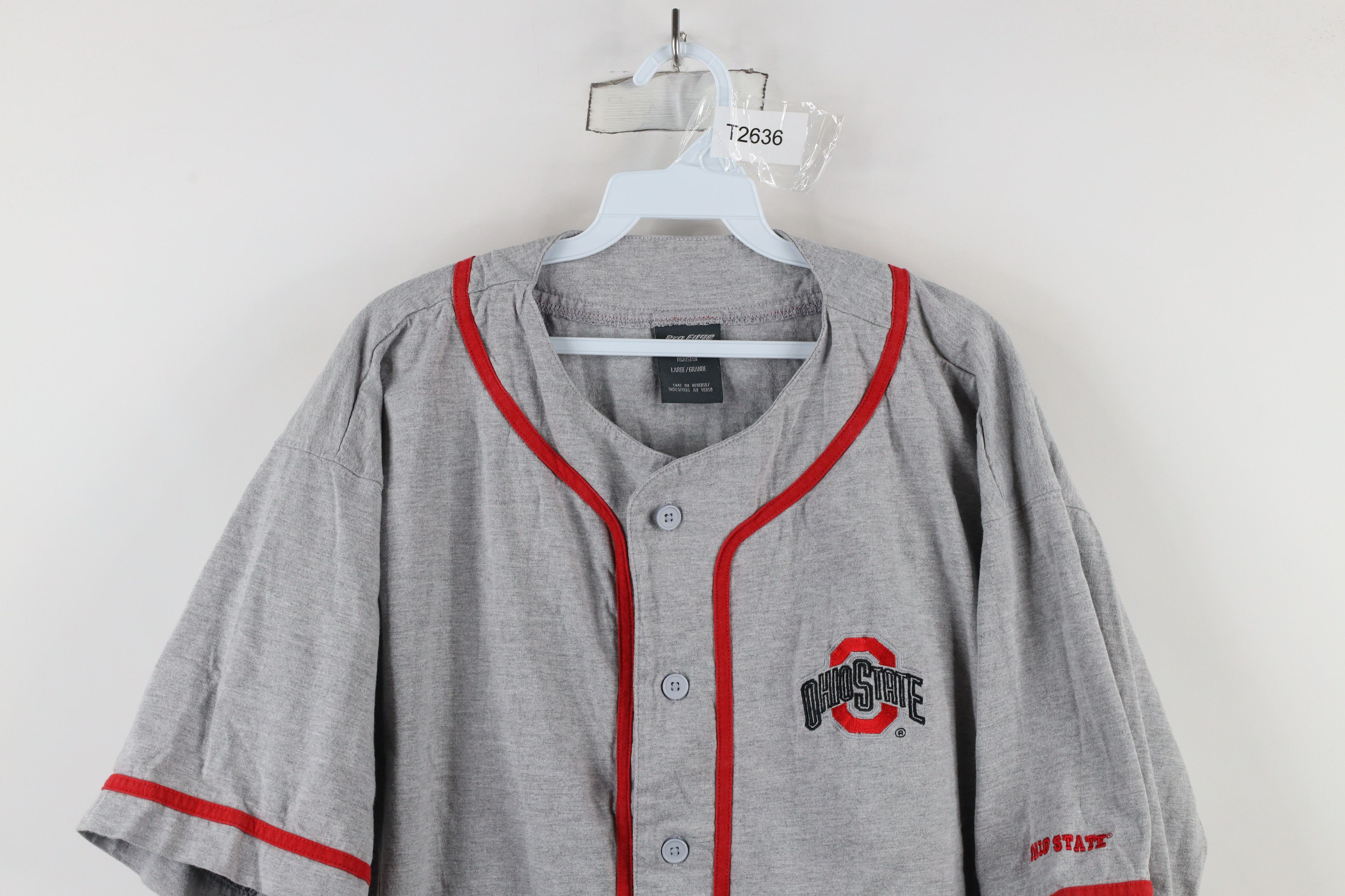 Vintage Vintage 90s Out Ohio State University Baseball Jersey Gray Size US L / EU 52-54 / 3 - 2 Thumbnail