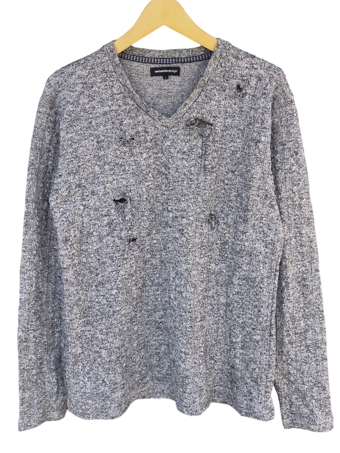 Hysteric Glamour × If Six Was Nine × Japanese Brand Smanticdesign-Distressed Snake Cable Knitwear Size US L / EU 52-54 / 3 - 1 Thumbnail
