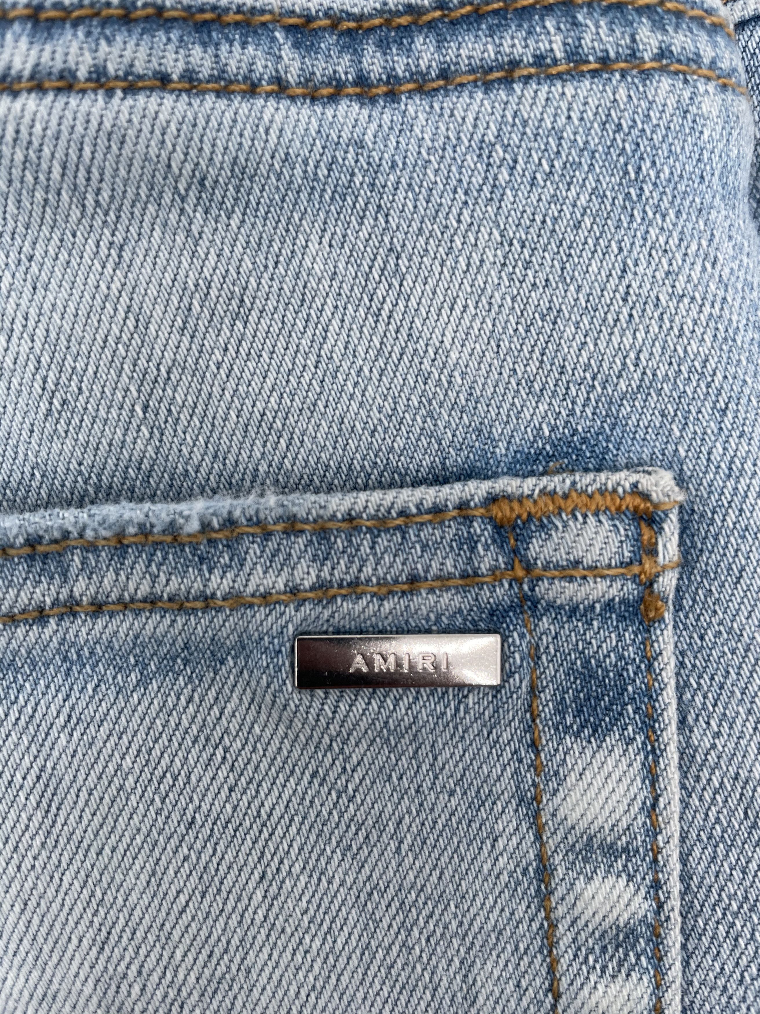 Amiri AMIRI (Zig Zag Light Indigo Jeans) Size US 34 / EU 50 - 5 Thumbnail