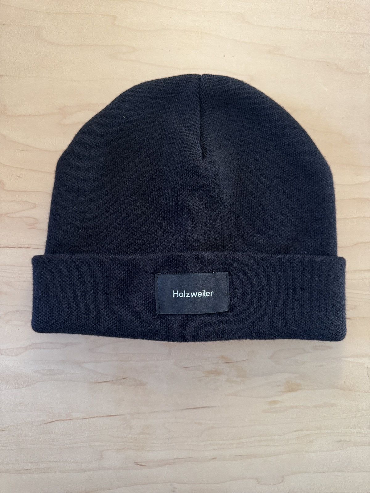 Holzweiler Holzweiler Wake Wool Beanie - Black Size ONE SIZE - 1 Thumbnail