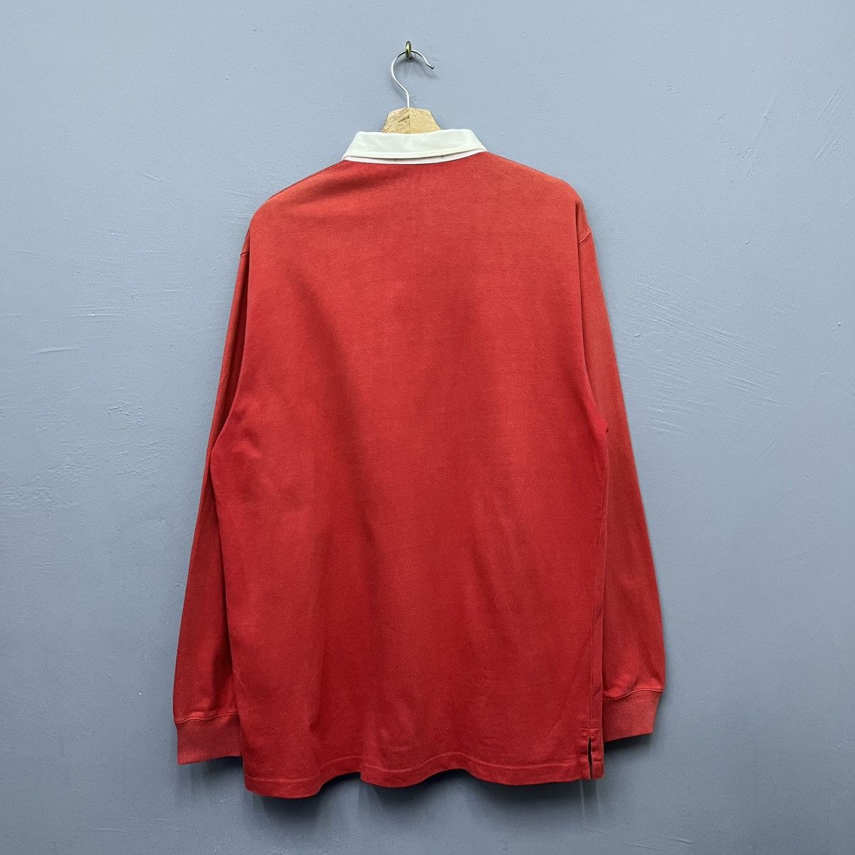 Polo Ralph Lauren Distressed Vintage 90s Polo Ralph Lauren Rugby Shirt Size US L / EU 52-54 / 3 - 2 Thumbnail