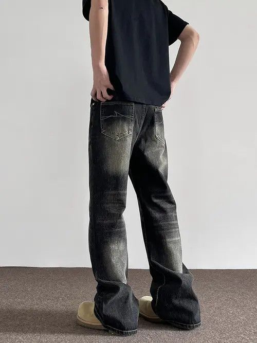 VIBE Black Washed Wide Leg Denim Jeans Size US 30 / EU 46 - 4 Thumbnail