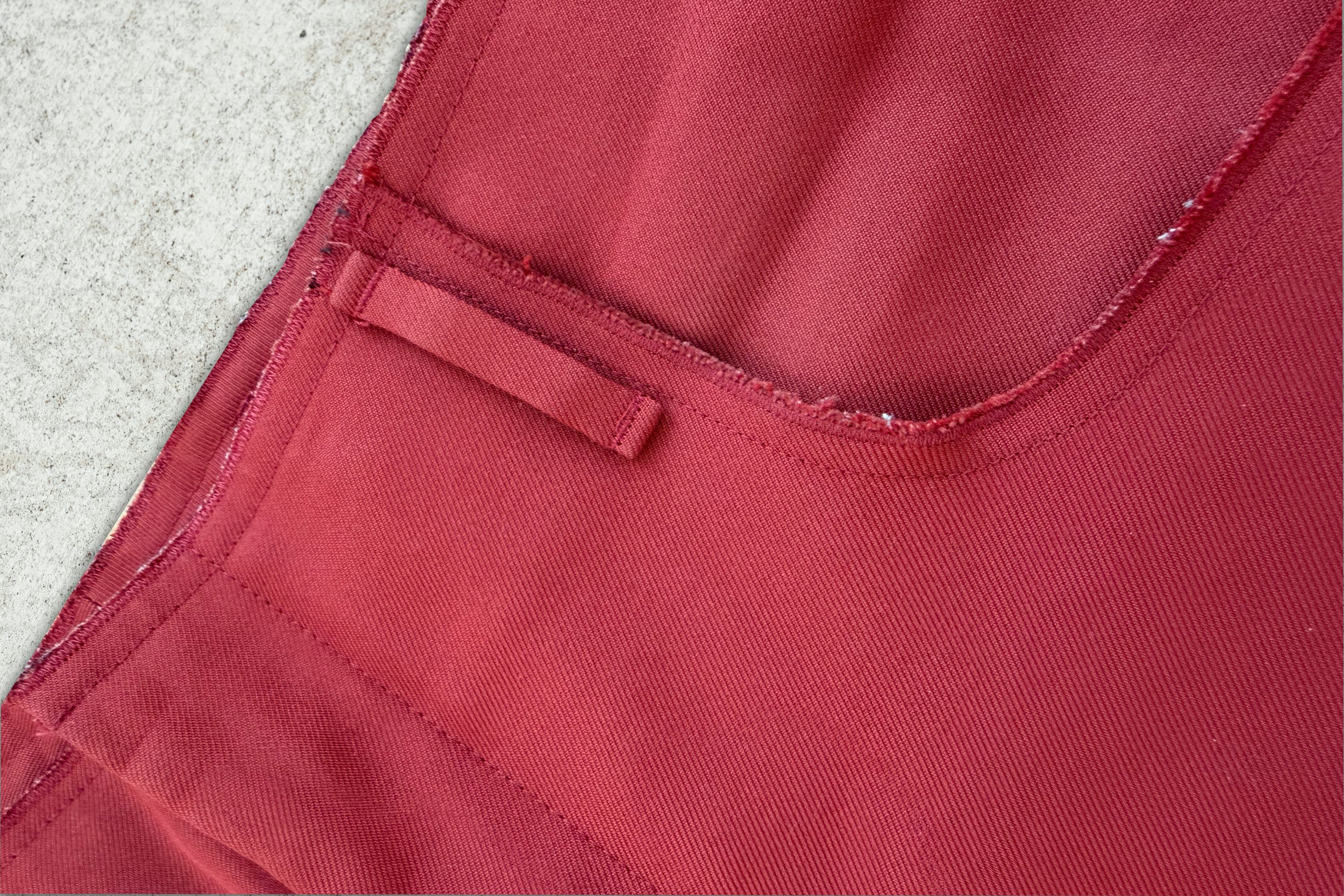 Acne Studios Acne Studios Flared Burgundy Trousers Size 48R - 2 Thumbnail