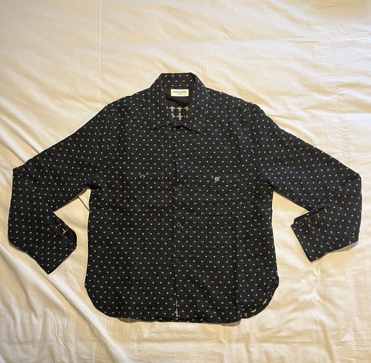 Saint Laurent Paris Saint Laurent wool embroidered shirt. Size US S / EU 44-46 / 1 - 3 Thumbnail