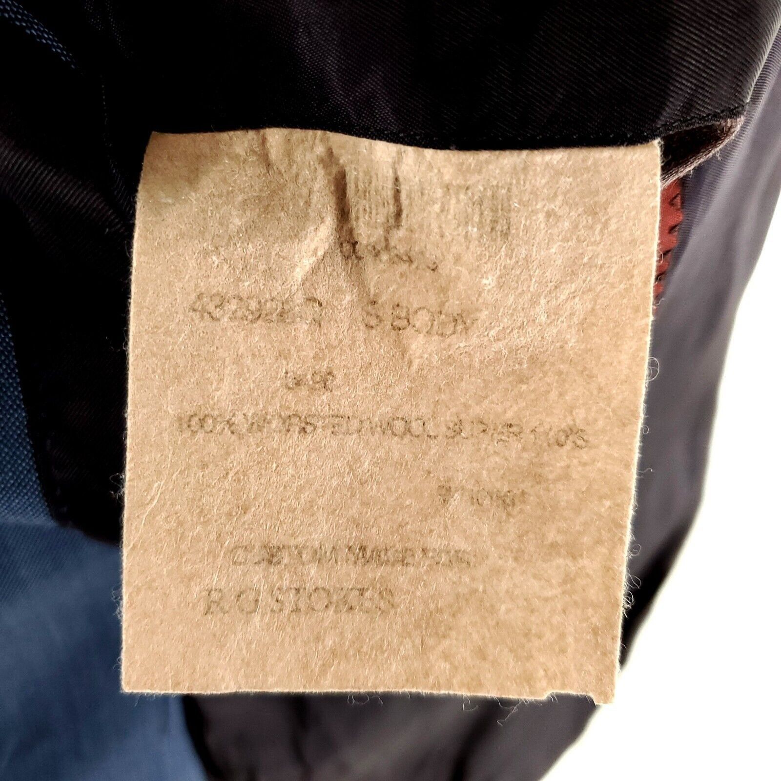Tallia DAMAGED Tallia Uomo Worsted Wool 3 Button Blazer 44R Blue Sh Size 44R - 10 Thumbnail
