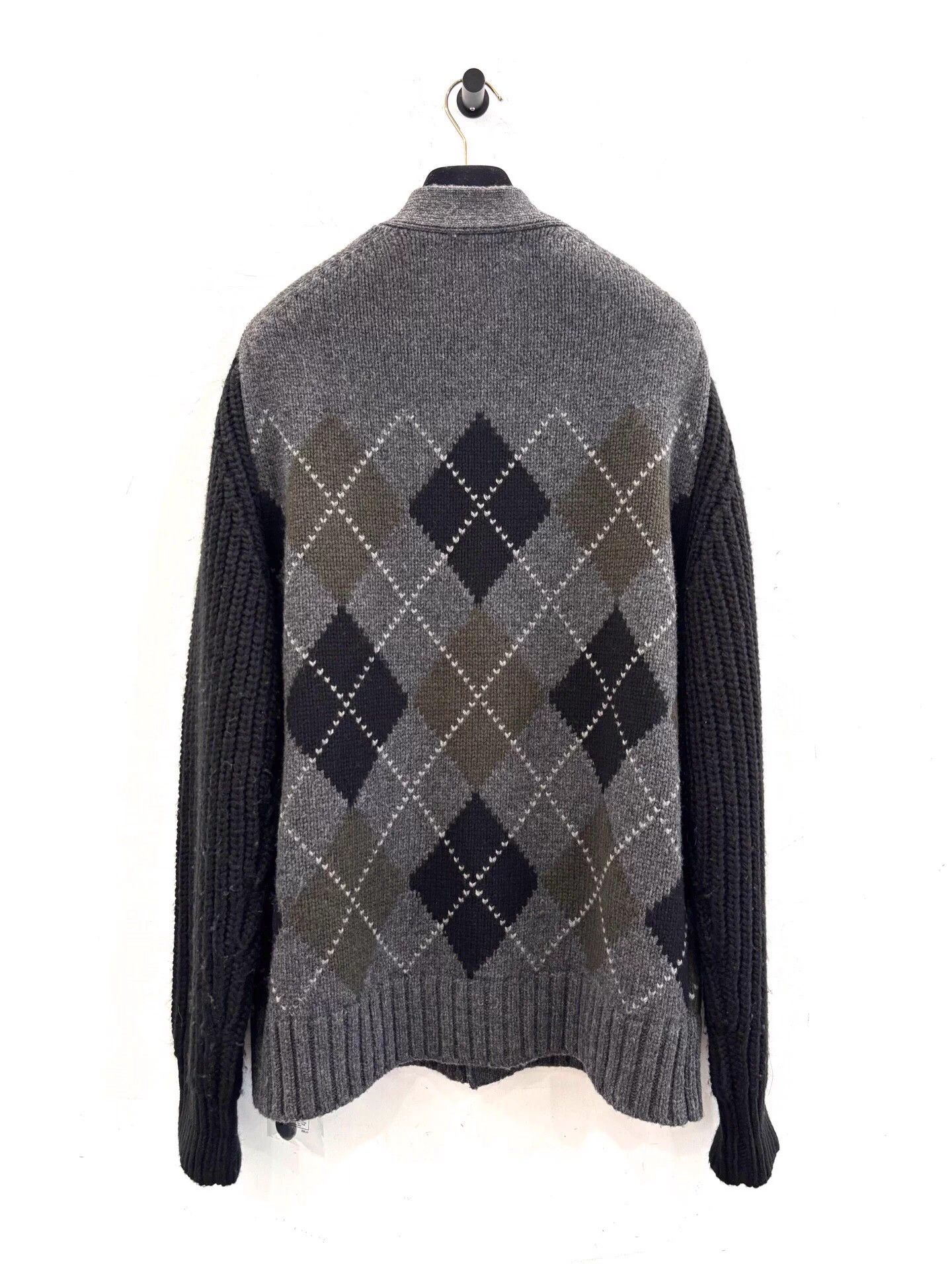 Burberry Burberry gray black check TB logo cardigan men's M Size US M / EU 48-50 / 2 - 3 Thumbnail