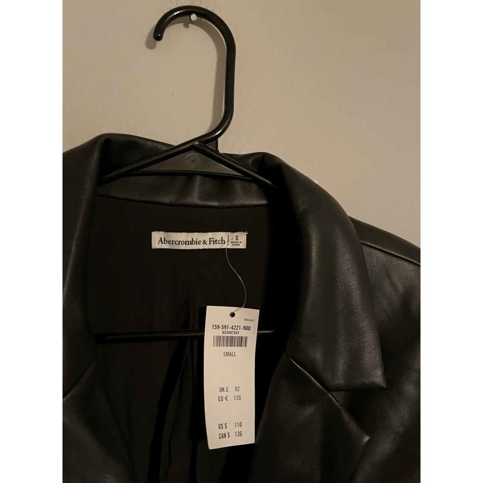 Abercrombie & Fitch Abercrombie & Fitch Black Faux Leather Trench Dress Jacket - Women's Small - New - JACKET, Women, S, Black Size S / US 4 / IT 40 - 3 Thumbnail