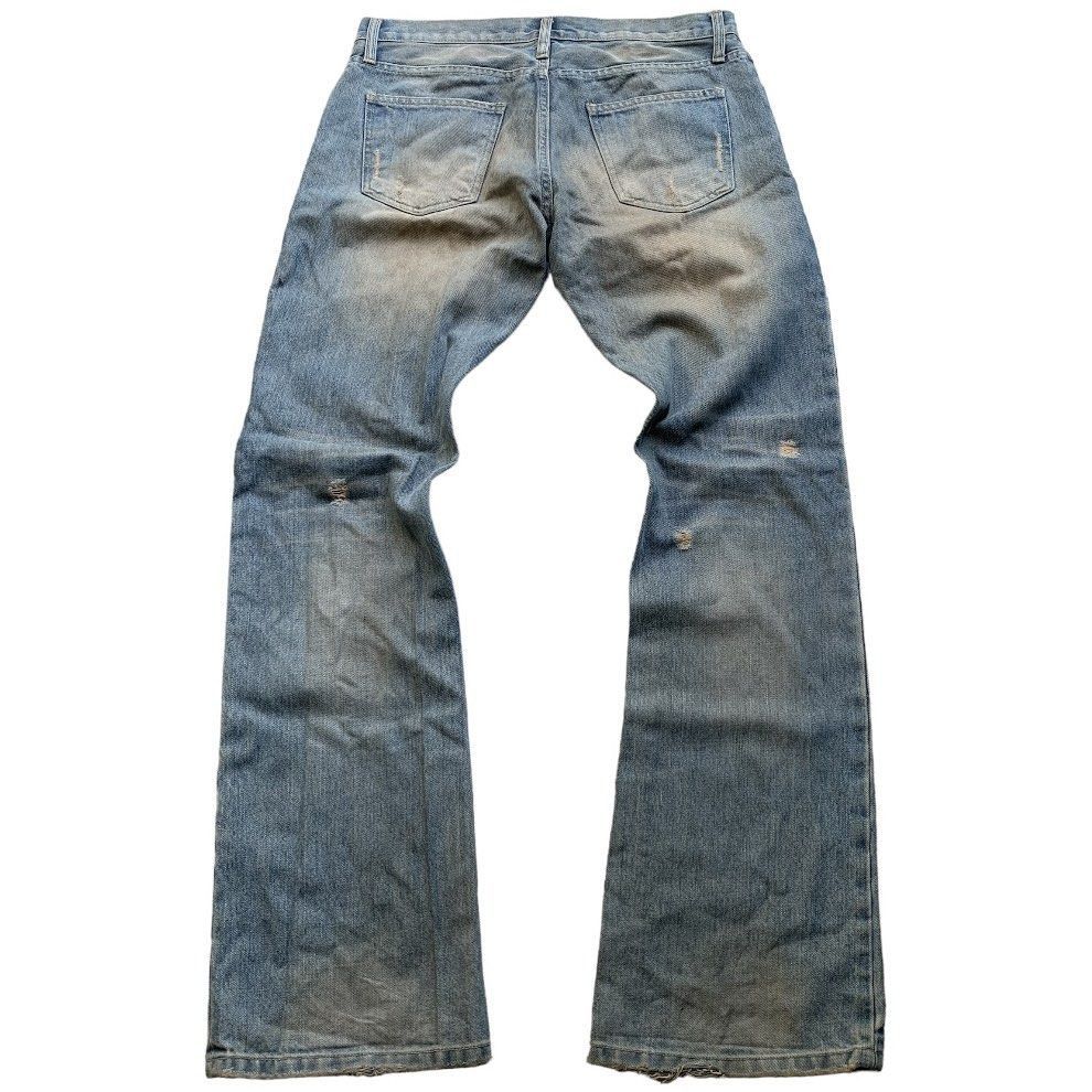 Hysteric Glamour × Japanese Brand × Tornado Mart Japan Flare riped fading denim Size US 34 / EU 50 - 2 Thumbnail