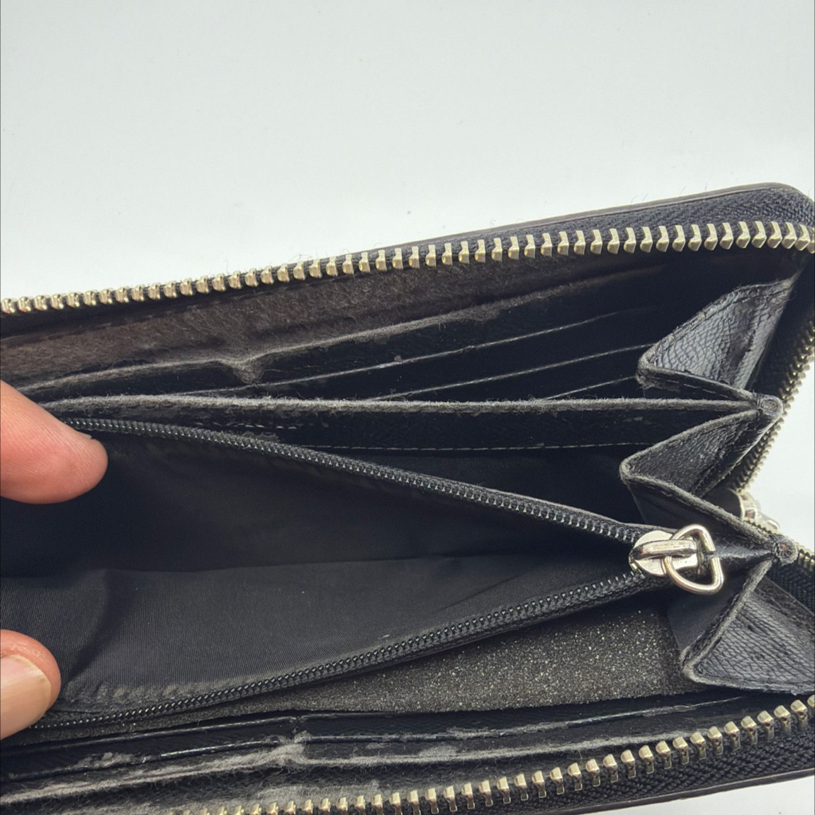 Coach Coach Zip Around Grey Leopard Print Coated Canvas Wallet Size ONE SIZE - 8 Thumbnail
