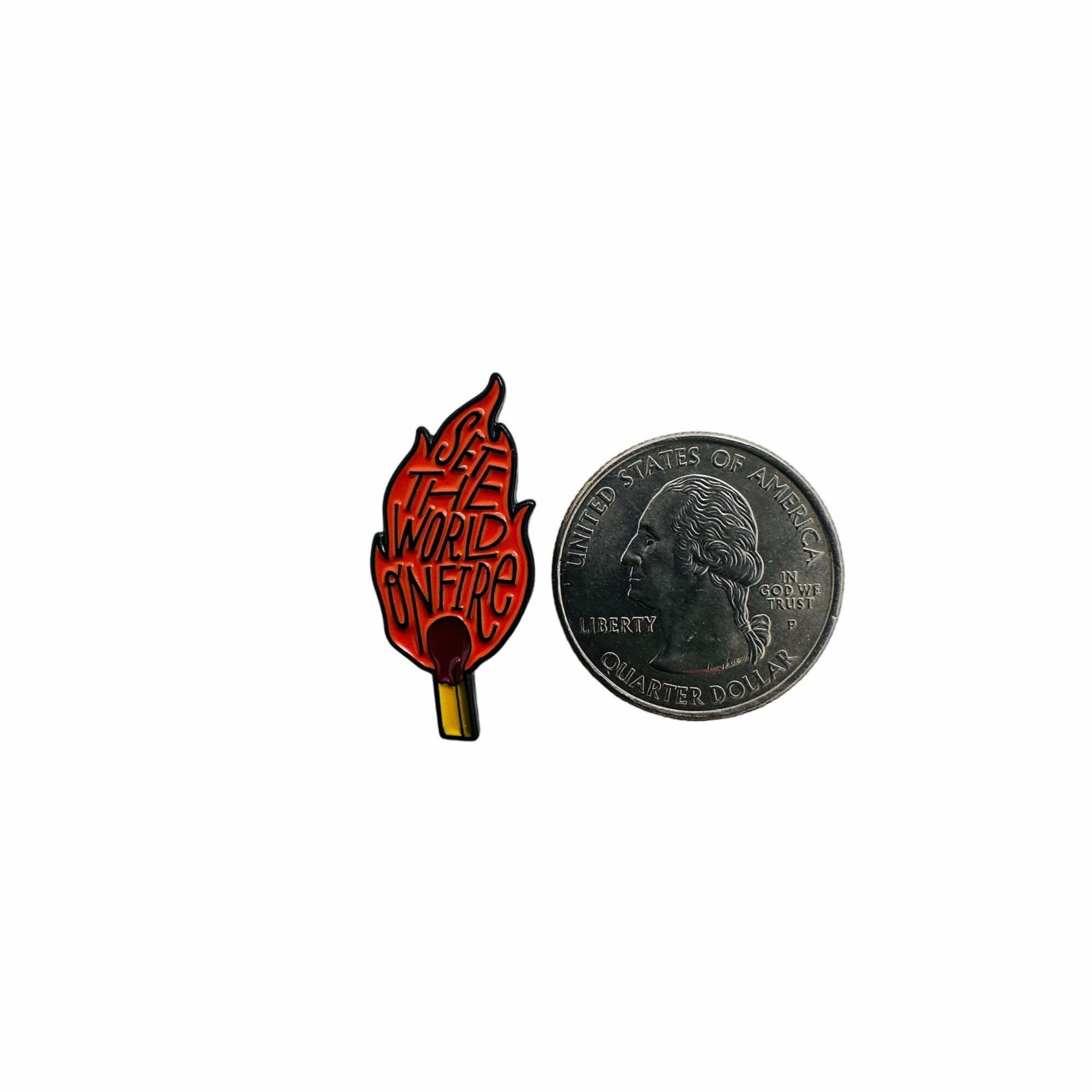 Other ⭐Cartoon Set the world on fire Enamel Pin Matches Flame Blaz Size ONE SIZE - 4 Thumbnail