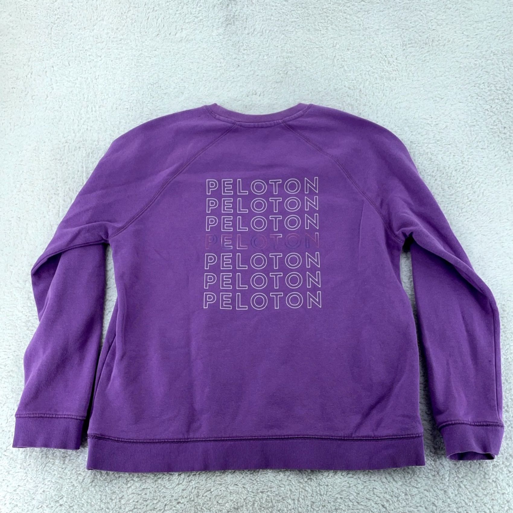 Vintage Peloton Sweatshirt Women Medium Purple Fleece Lined Cozy Warm Winter Long Sleeve Size M / US 6-8 / IT 42-44 - 6 Thumbnail
