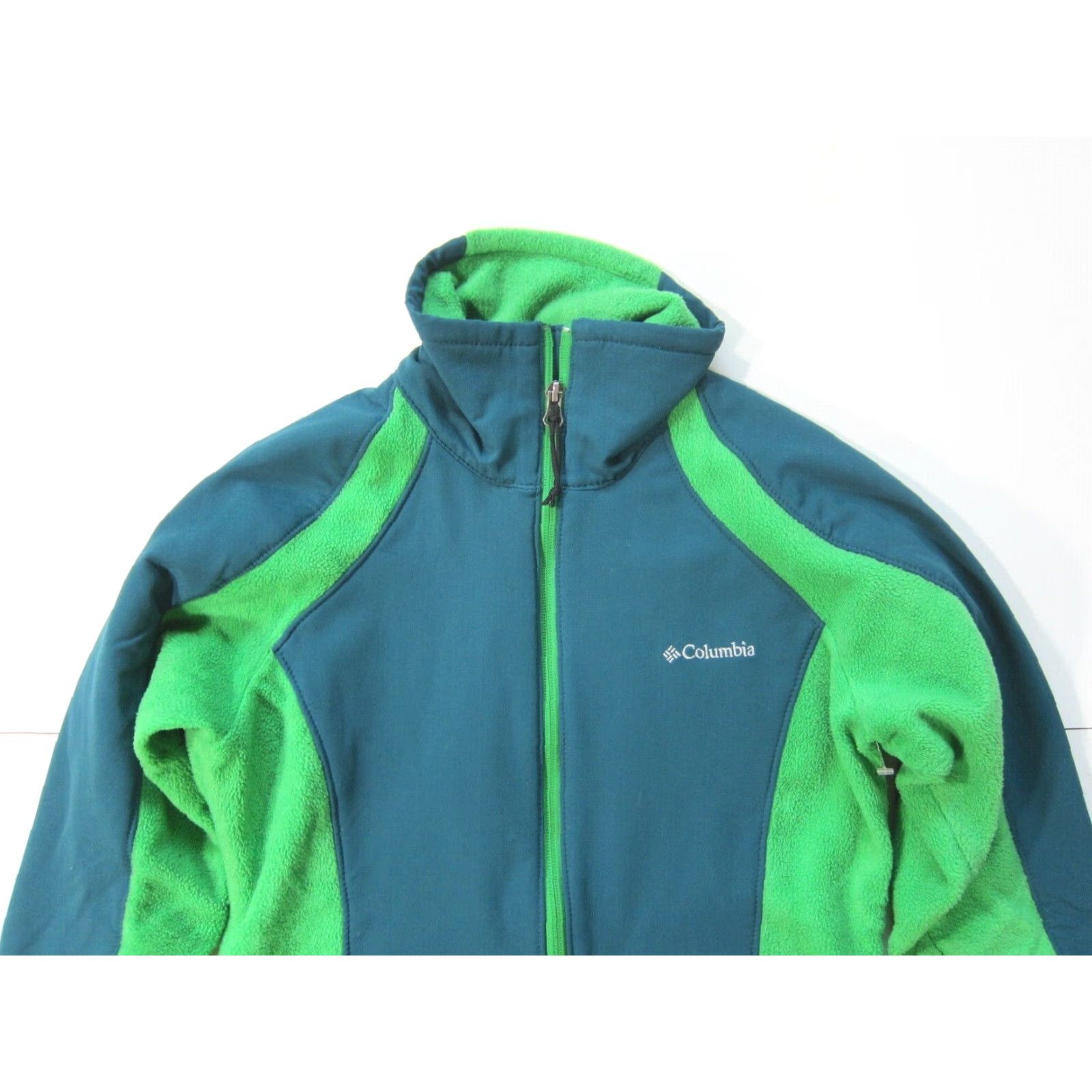 Vintage Columbia Bright Green Fleece Full Zip High Neck Windbreaker Jacket Women M Size M / US 6-8 / IT 42-44 - 5 Thumbnail