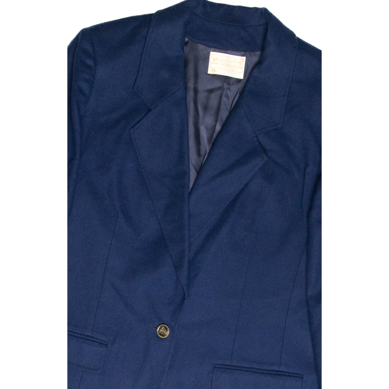 Pendleton VINTAGE Pendleton Navy Blazer Large Wool Tailored Jacket Mens Size 42R - 2 Thumbnail