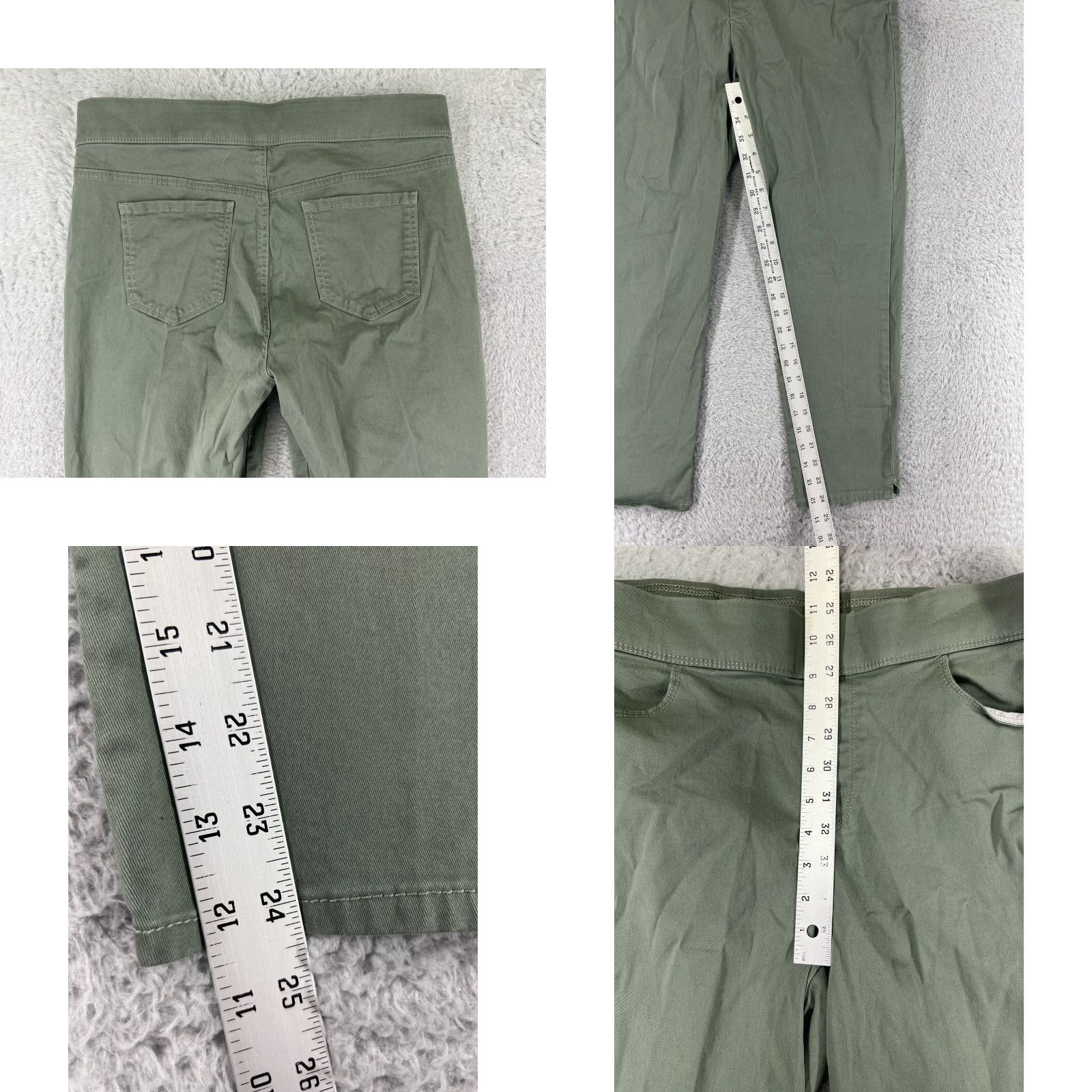 Gloria Vanderbilt Gloria Vanderbilt Pants Womens 12 Green Pull On Cotton Twill Pockets 34x24 Chino Regular Size 34" / US 12 / IT 48 - 8 Thumbnail