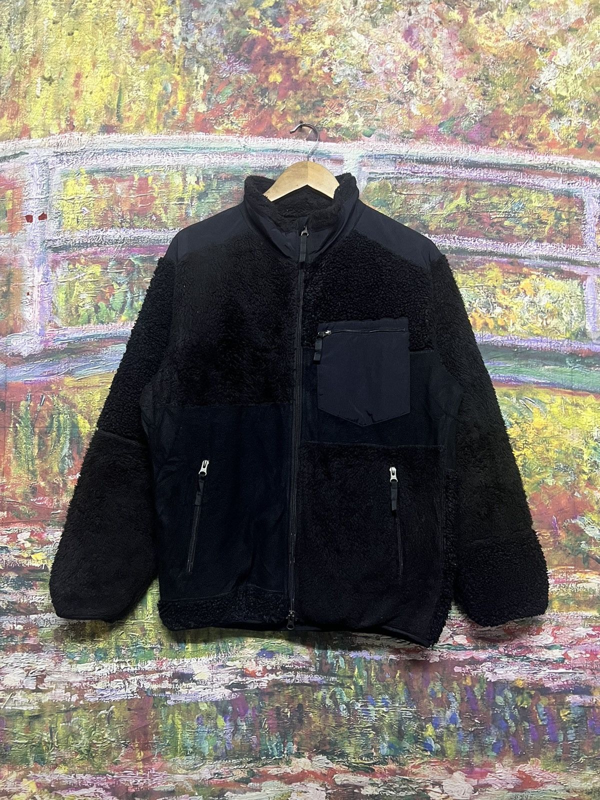 image of Uniqlo X Engineered Garments Sweater Fleece in Black, Men's (Size Medium)