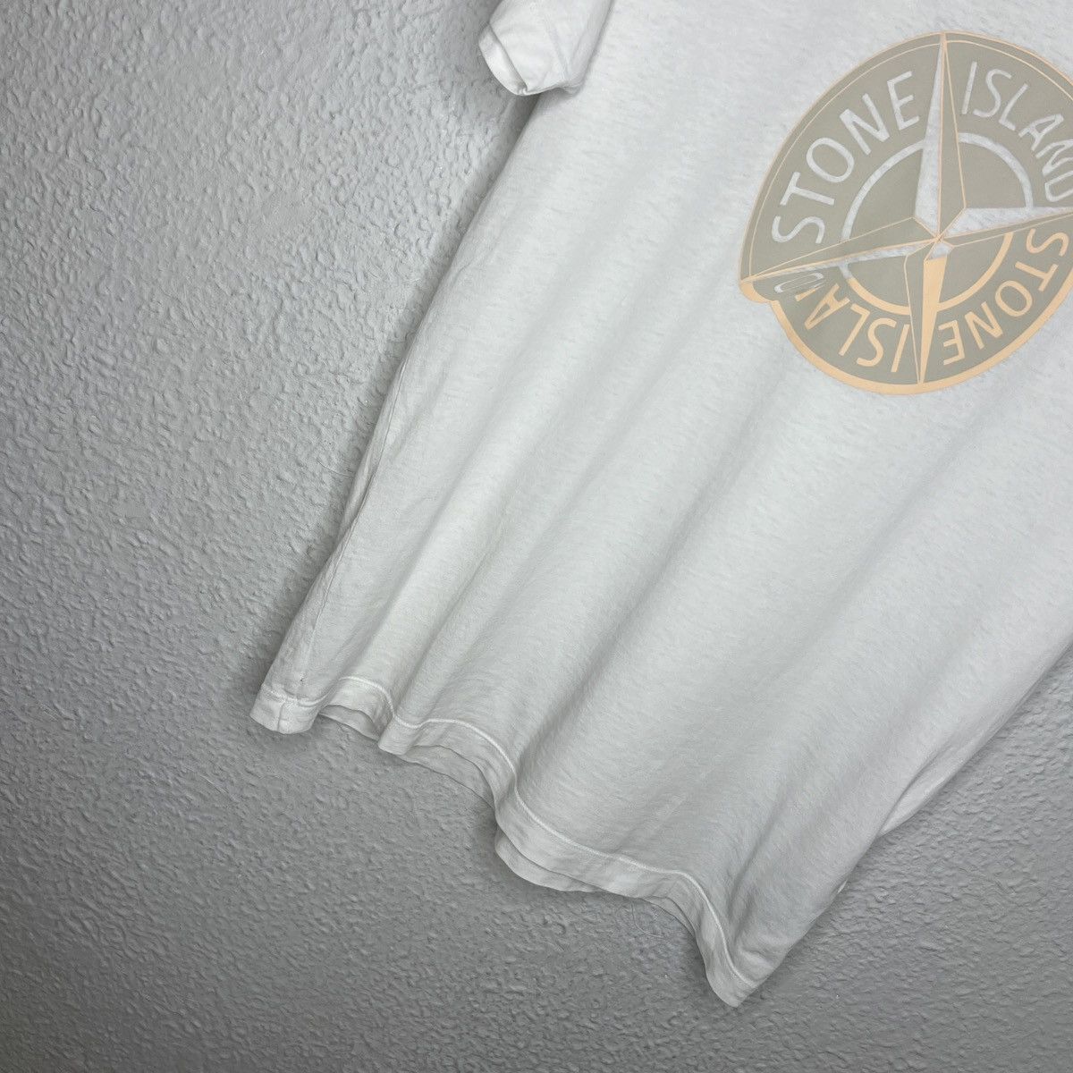 Stone Island Stone Island Tshirt Tee Big Logo Spellout White Size US M / EU 48-50 / 2 - 2 Thumbnail