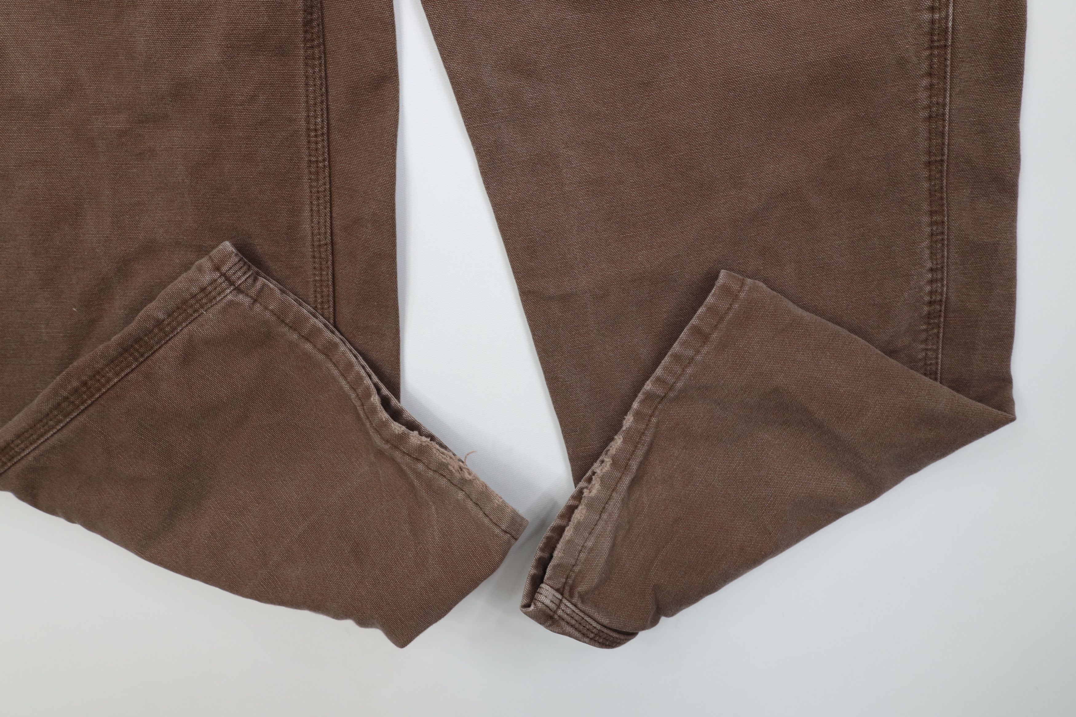 Carhartt Vintage 90s Carhartt Wide Leg Dungaree Pants Brown Cotton Size US 40 / EU 56 - 5 Thumbnail