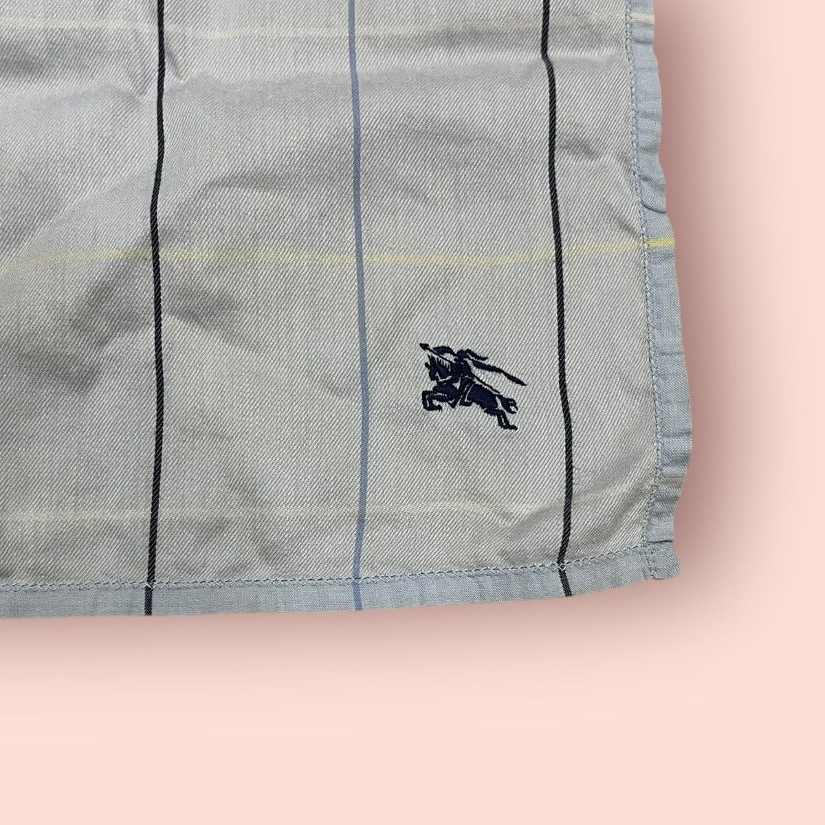 Burberry × Designer VINTAGE BURBERRYS LIGHT BLUE PLAID BANDANA/HANDKERCHIEF Size ONE SIZE - 20 Thumbnail