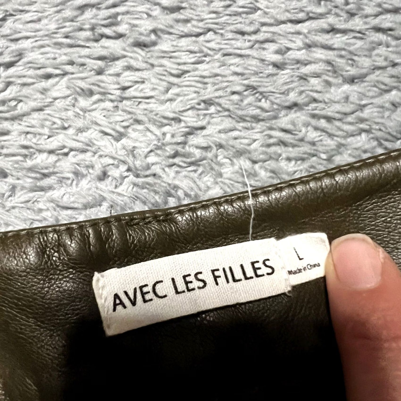 AVEC LES FILLES Avec Les Filles Pants Cropped Womens Large L Brown Faux Vegan Leather 31x26 Size 36" / US 14 / IT 50 - 5 Thumbnail