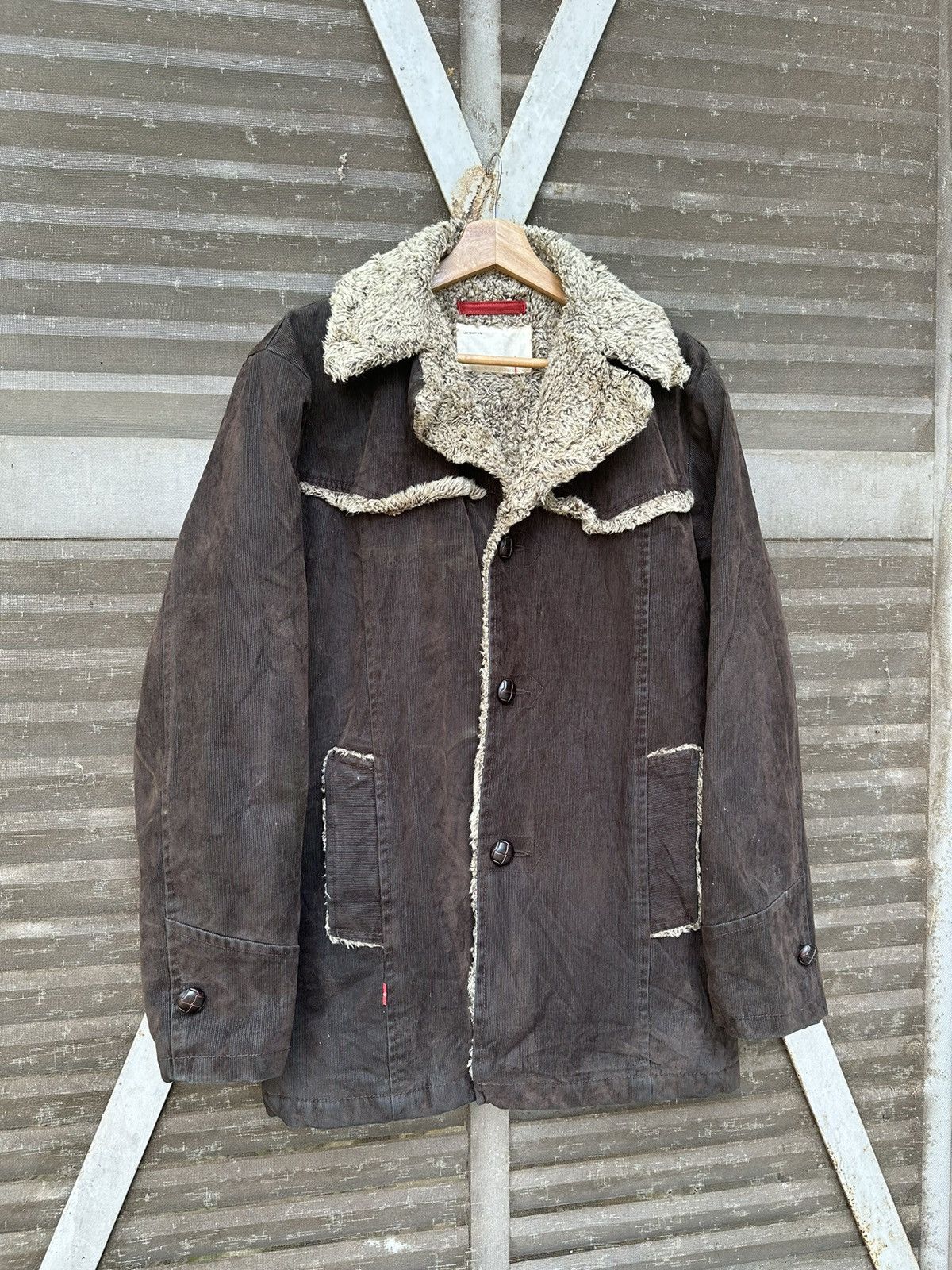 Levi's 👹Vintage Levis Brown Corduroy Fleece Lined Jacket Size US XL / EU 56 / 4 - 3 Thumbnail