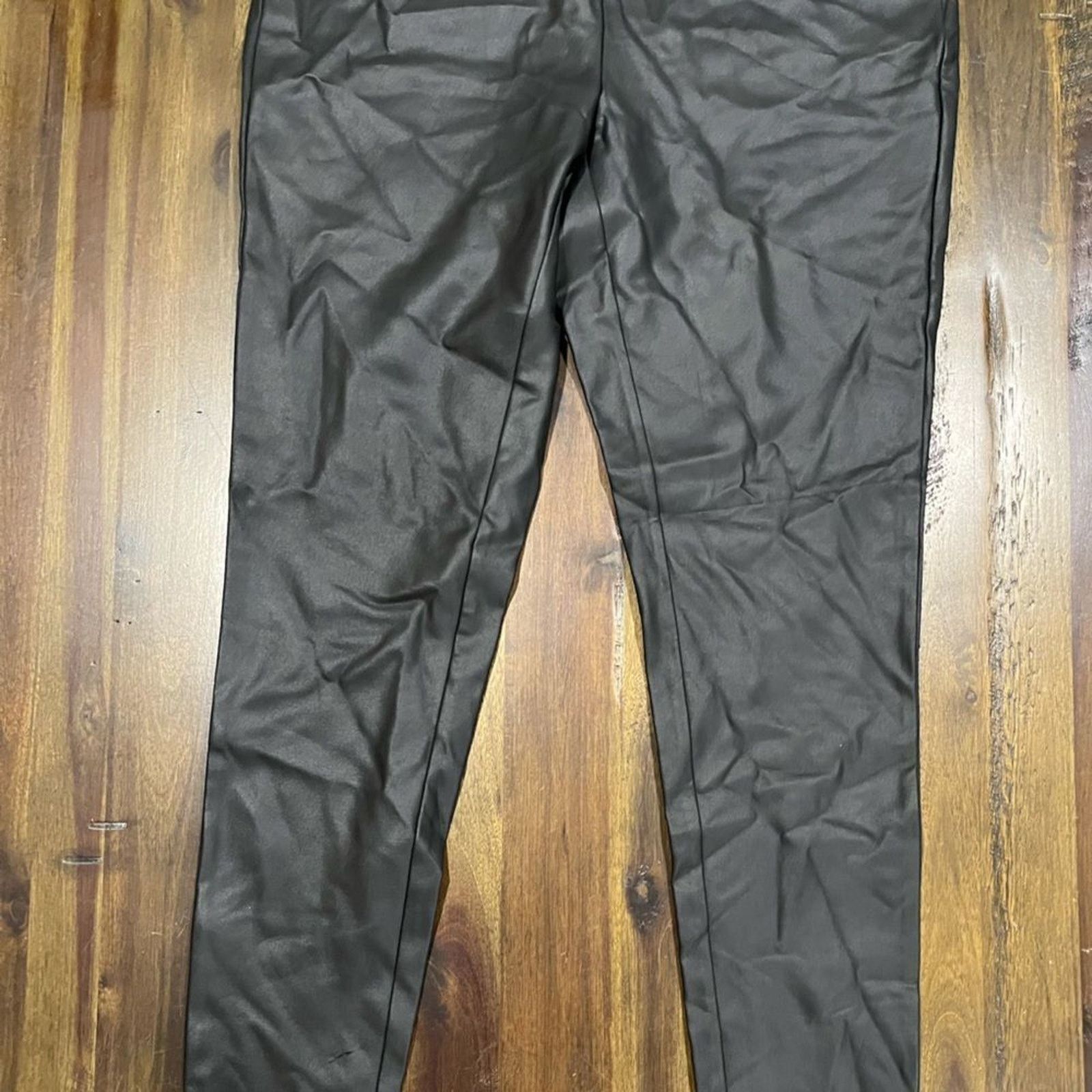 Vintage J. Jill Smoothing Ponte Leggings Faux Leather Size Small Size 26" / US 2 / IT 38 - 2 Thumbnail