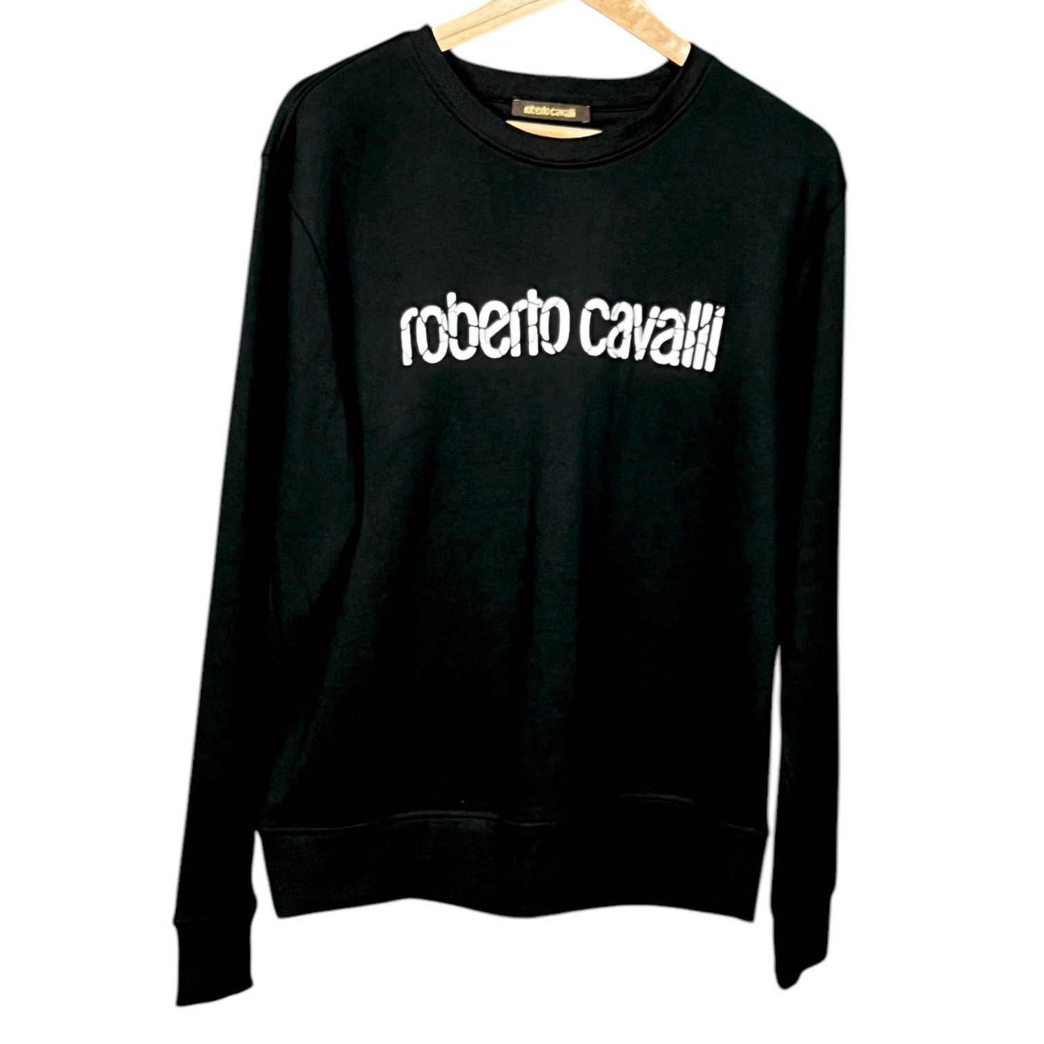 Roberto Cavalli Men's Roberto Cavalli Logo Long Sleeve Sweatshirt Size US L / EU 52-54 / 3 - 1 Thumbnail
