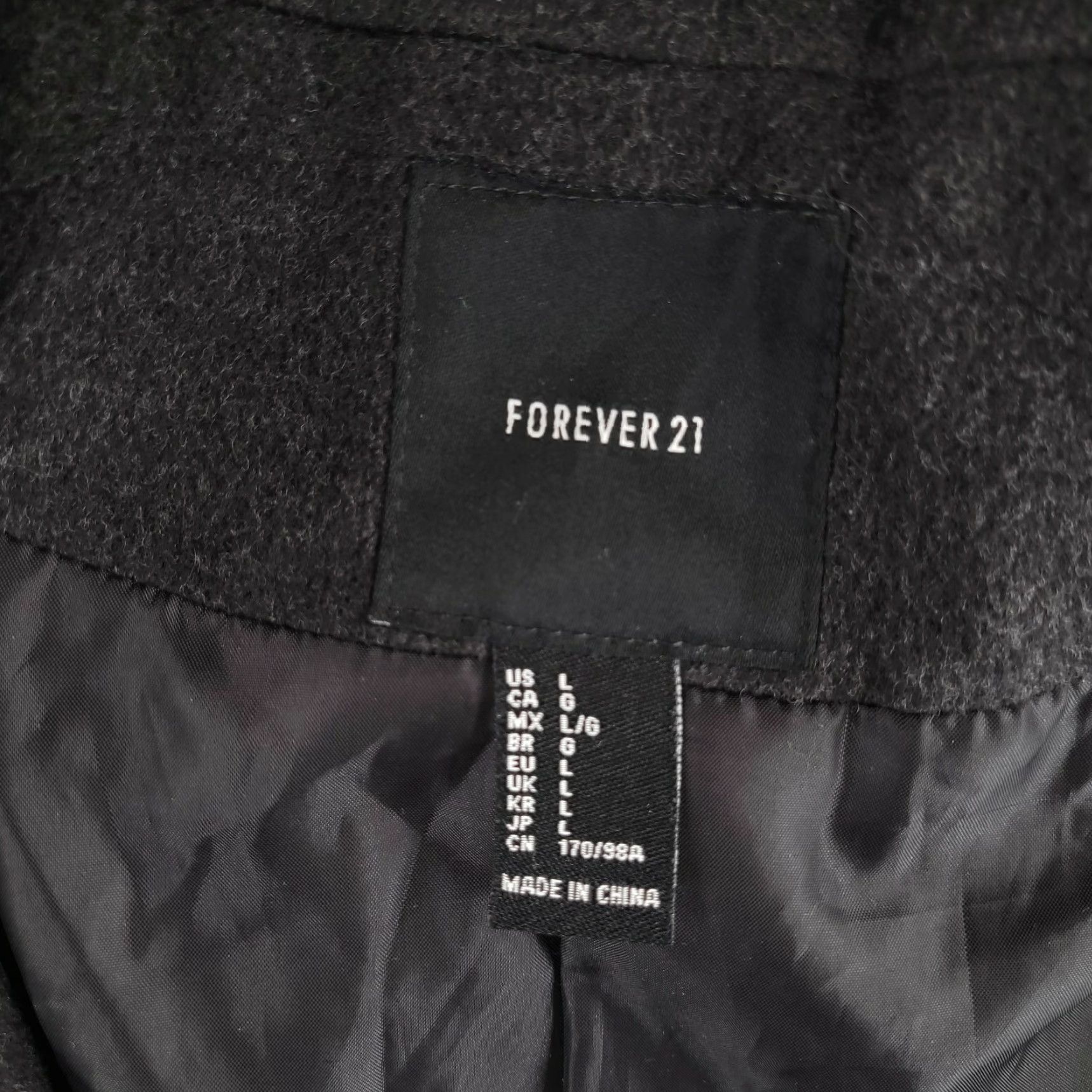 Forever 21 Forever 21 Overcoat Womens Large Gray warm Coat Size L / US 10 / IT 46 - 2 Thumbnail