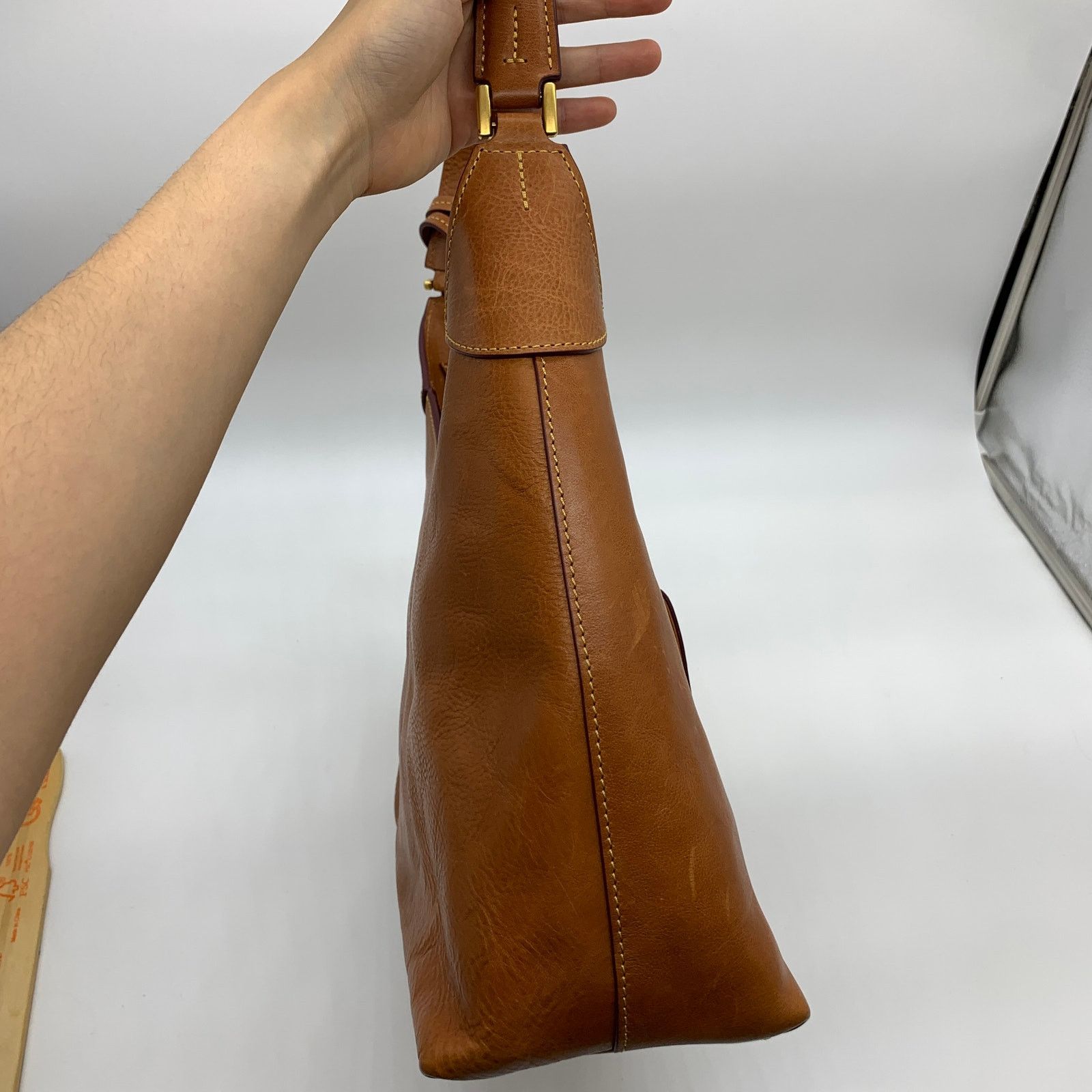 Dooney & Bourke Dooney & Bourke Hobo Shoulder Bag Florentine Leather Size ONE SIZE - 14 Thumbnail
