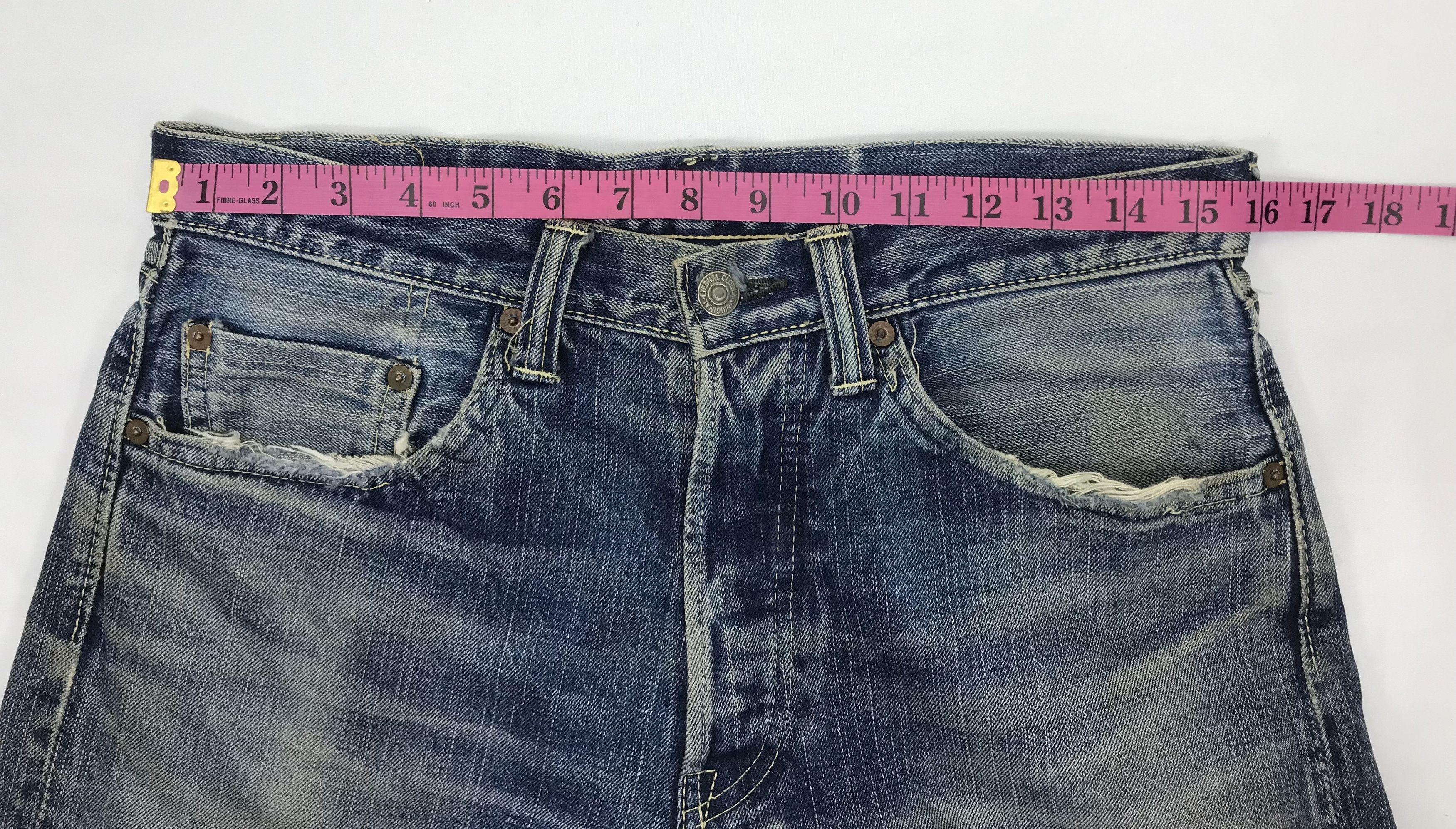 Eternal Vintage Eternal Faded Blue Washed Selvedge Jeans Size US 31 - 19 Thumbnail