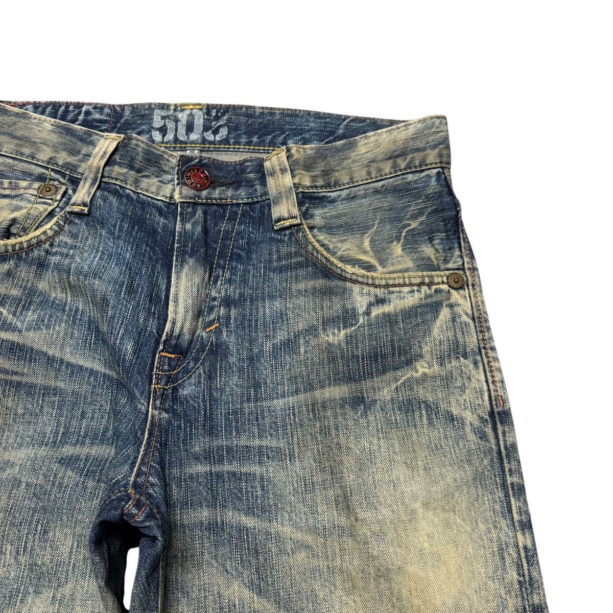 Edwin Vintage Edwin 503 Mudwash Denim Distressed Jeans Size US 31 - 5 Thumbnail