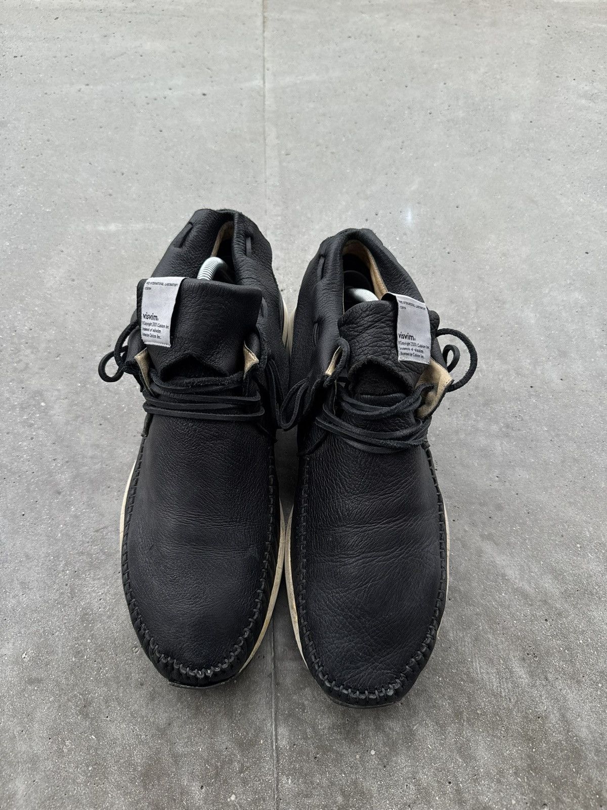 Visvim Visvim FBT Shaman-Folk Black leather sneakers rare japanese Size US 12 / EU 45 - 3 Thumbnail