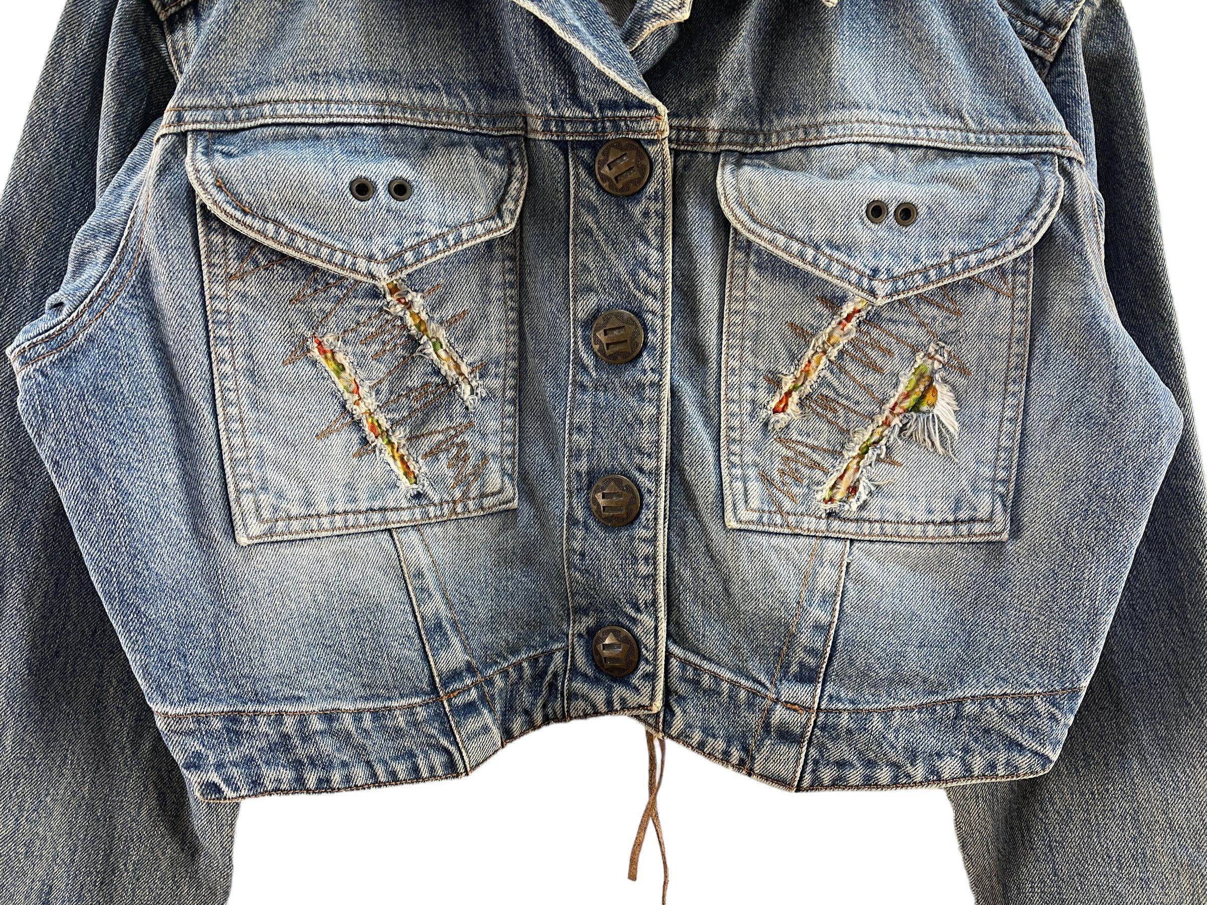 Japanese Brand Vintage Gomas Cropped Denim Jacket Size XS / US 0-2 / IT 36-38 - 8 Thumbnail