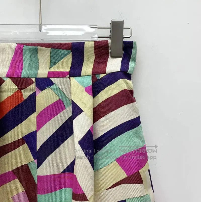 Chanel Chanel Colorful Silk Midi Skirt . Size 23" - 2 Thumbnail