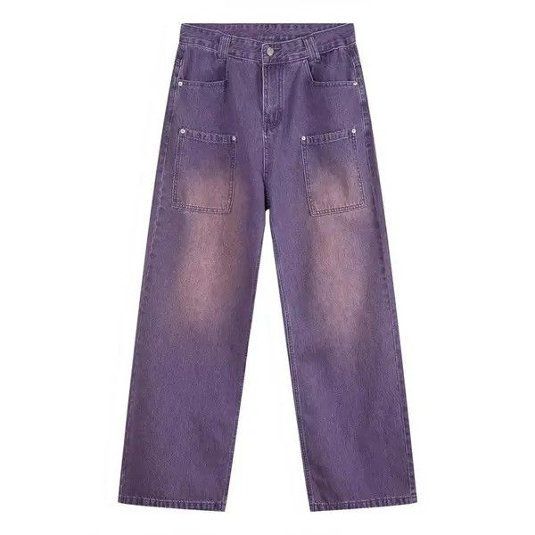 VIBE washed faded baggy cargo jeans Size US 32 / EU 48 - 8 Thumbnail