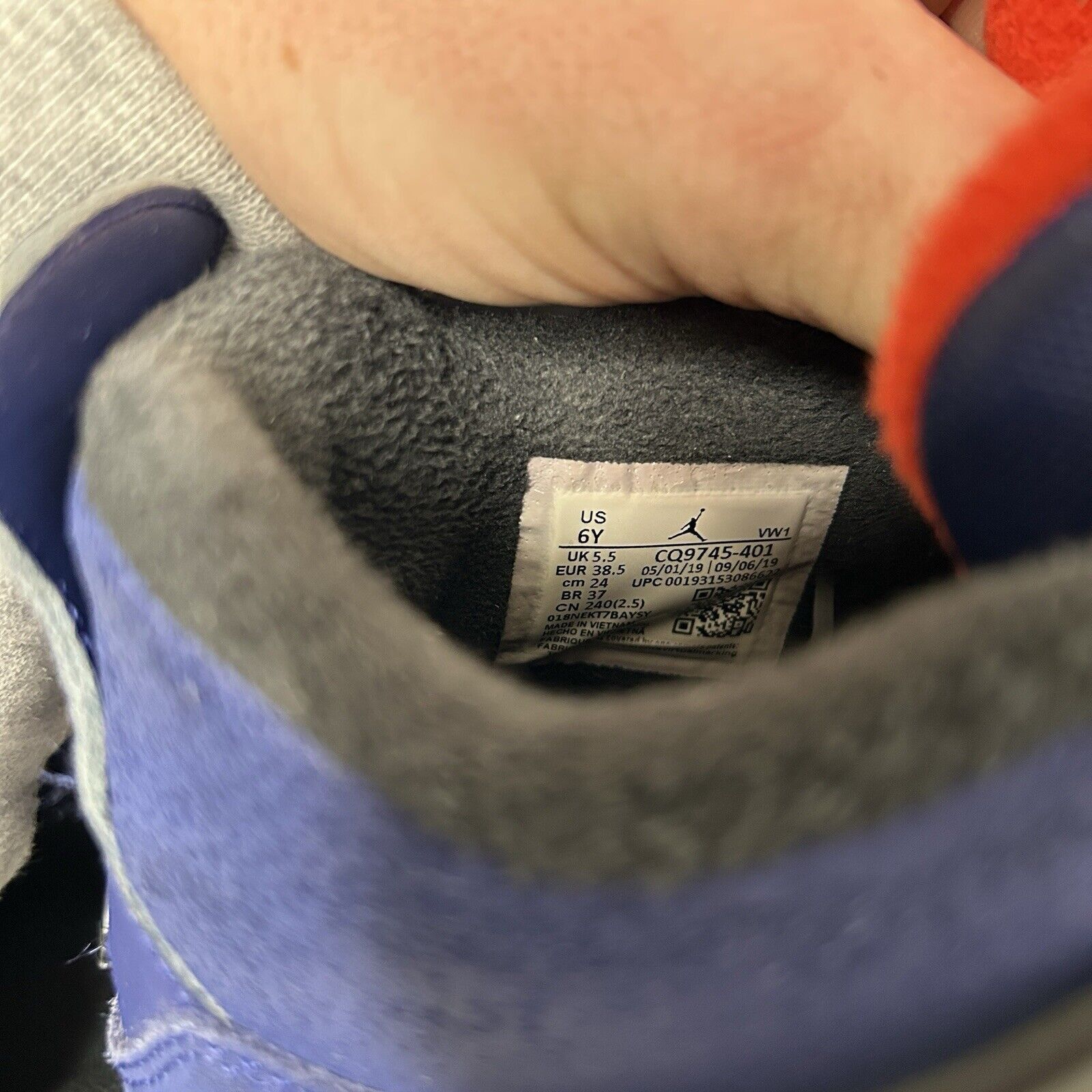 Jordan Brand Nike Air Jordan 4 Retro GS “Winterized/Loyal Blue” 2024 Size US 7.5 / IT 37.5 - 10 Thumbnail