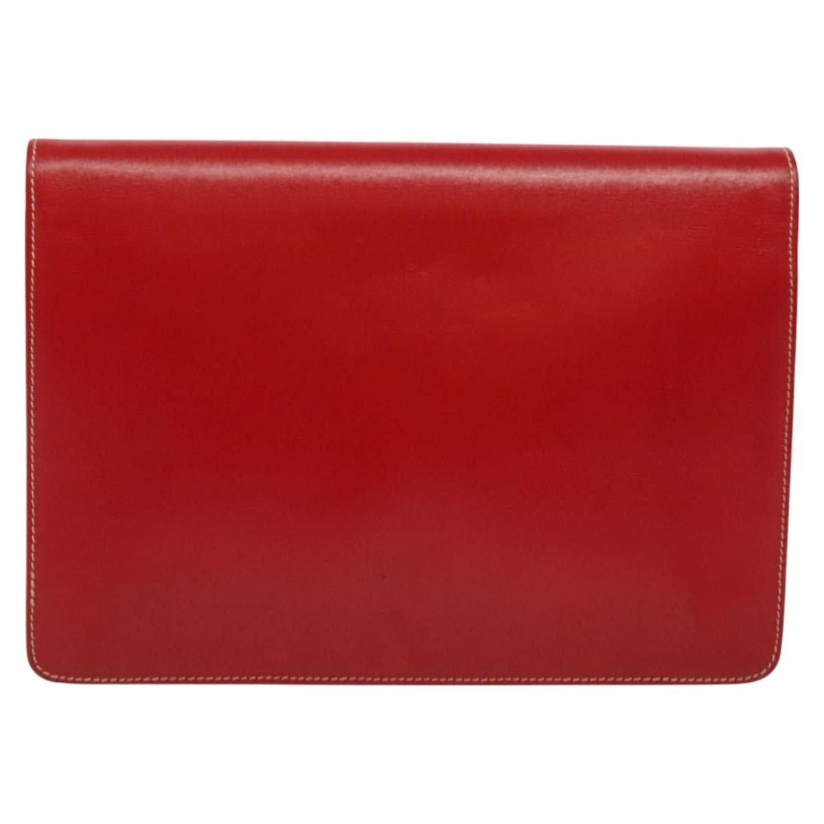 Dior DIOR Chain Shoulder Bag Leather Red Gold Size ONE SIZE - 3 Thumbnail