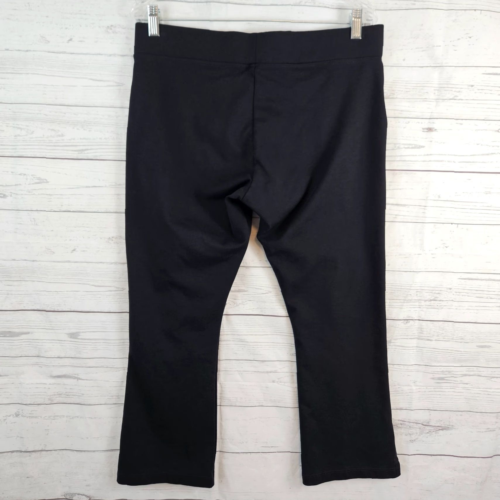 Vintage American Giant Womens Cropped Pants Sz 16 Black Mid Rise Pull On Size 38" / US 16 / IT 52 - 3 Thumbnail