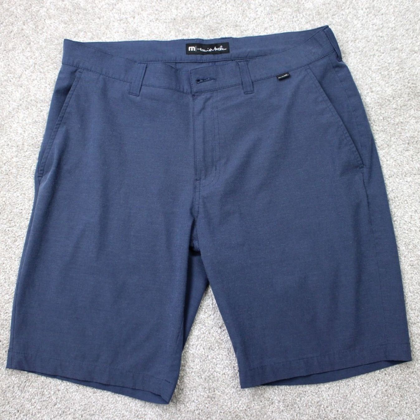 TravisMathew Travis Mathew Shorts Mens 34 Blue Golf 10" Lightweight Stretch Chino Athletic Casual Headline: Outdoor Sportswear? Size US 34 / EU 50 - 2 Thumbnail