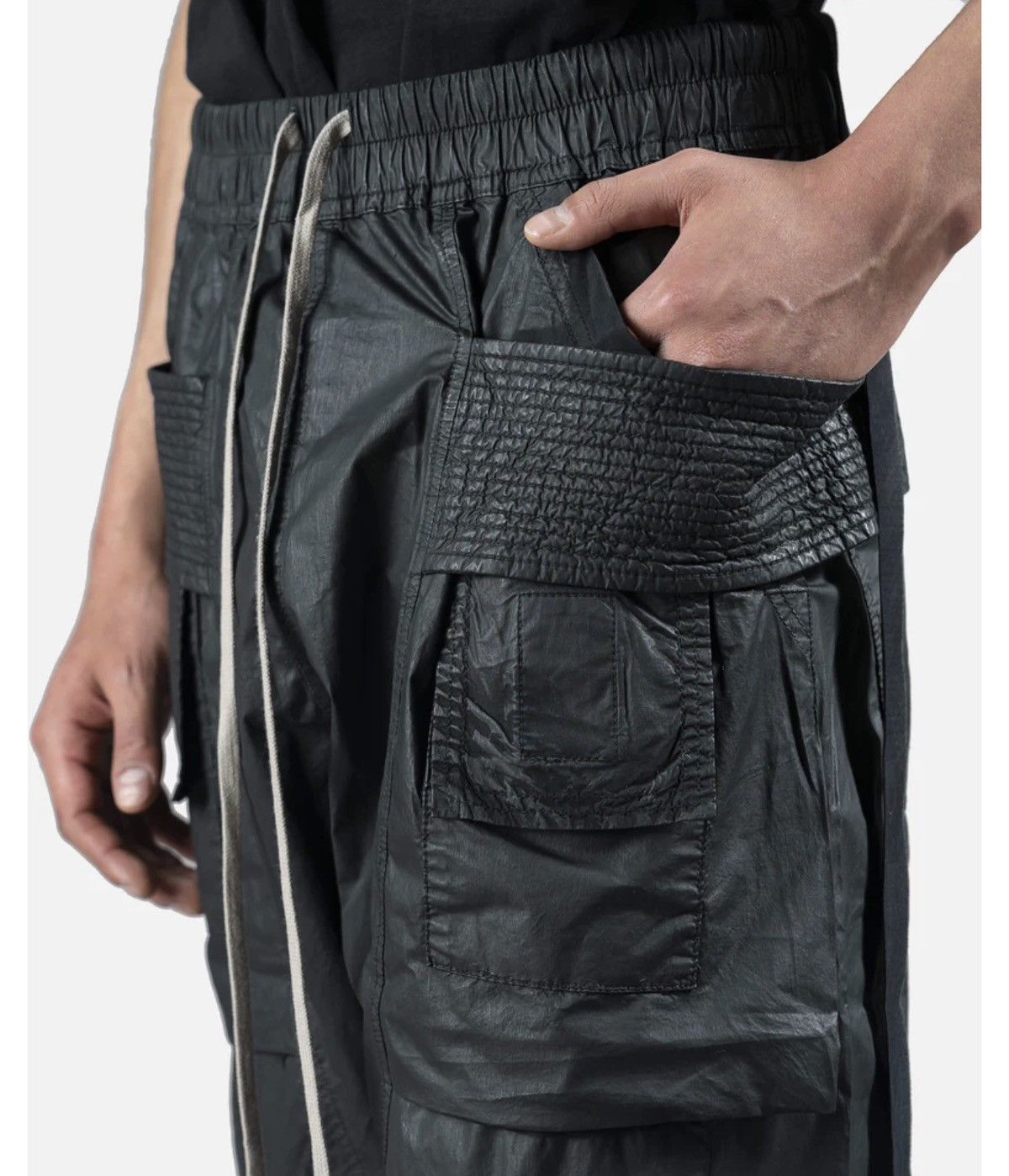 Rick Owens Drkshdw 🔥Rick Owens DRKSHDW Poplin Creatch Wax Cargo Cropped Pants Size US 32 / EU 48 - 21 Thumbnail