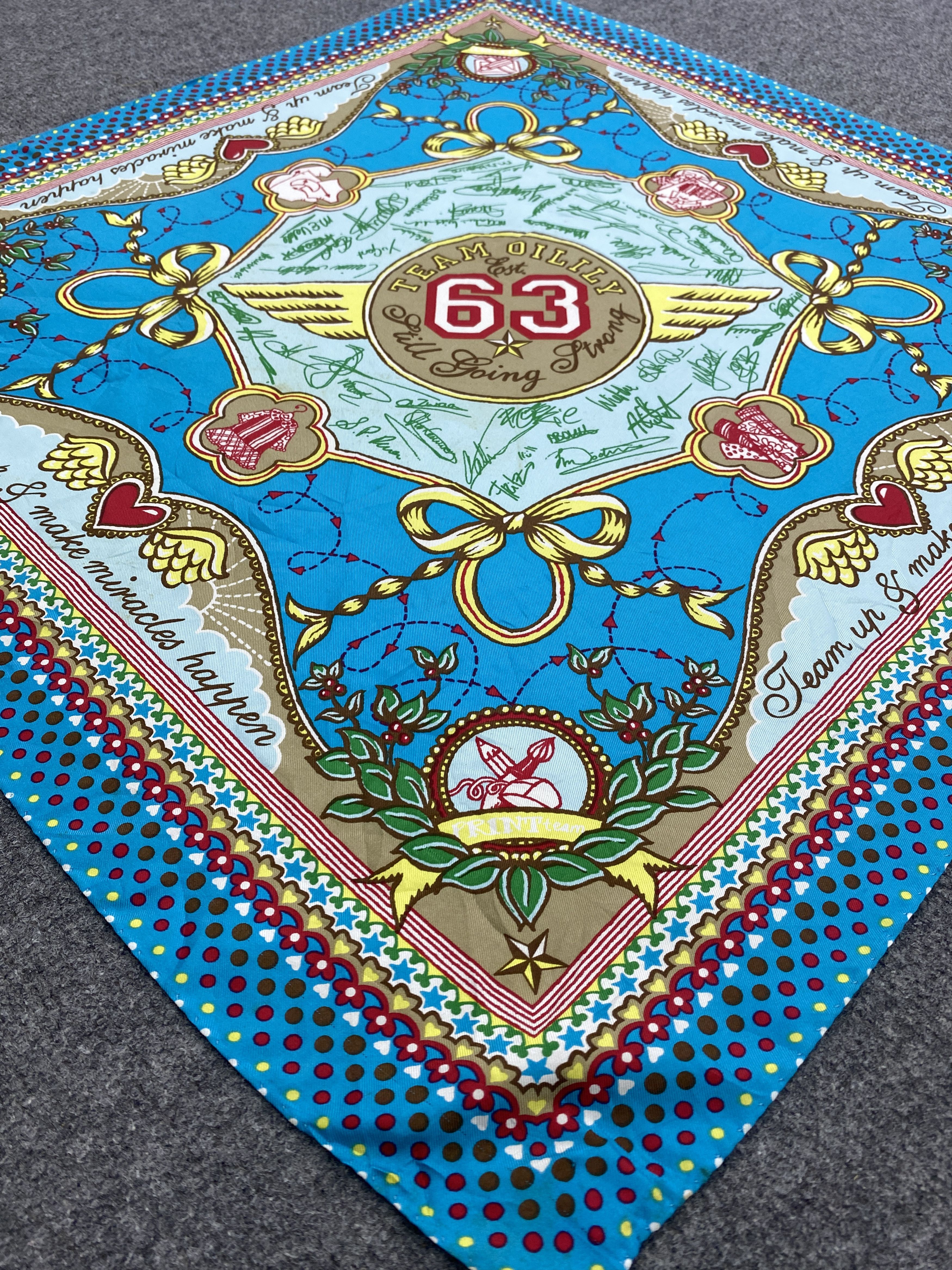 Oilily Team Oilily Silk Scarf Shawl Babushka head Scarf SN0054 Size ONE SIZE - 4 Thumbnail