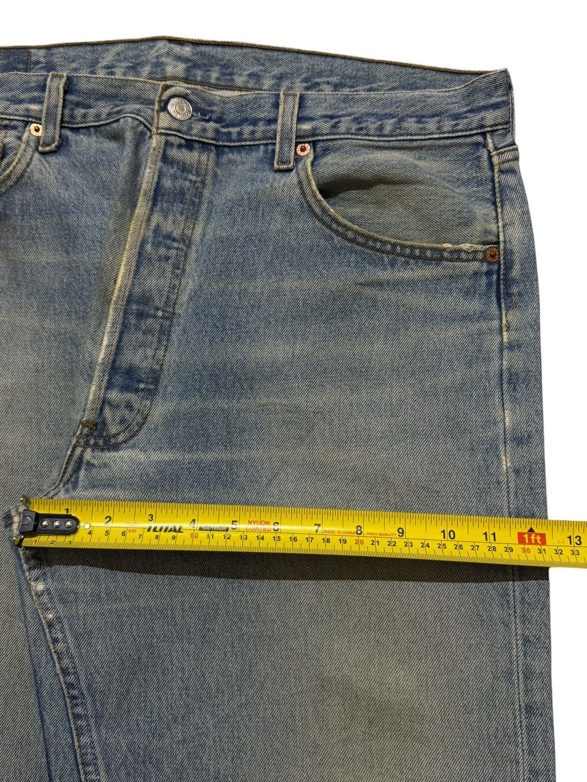 Levi's Vintage 90s Levis 501 Retro Blue Faded Wash Straight Leg Size US 35 - 13 Thumbnail