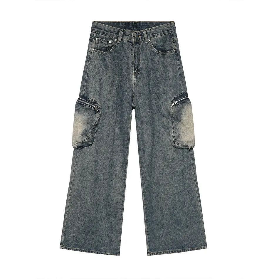 Japanese Brand Retro loose washed straight leg jeans Size US 32 / EU 48 - 5 Thumbnail