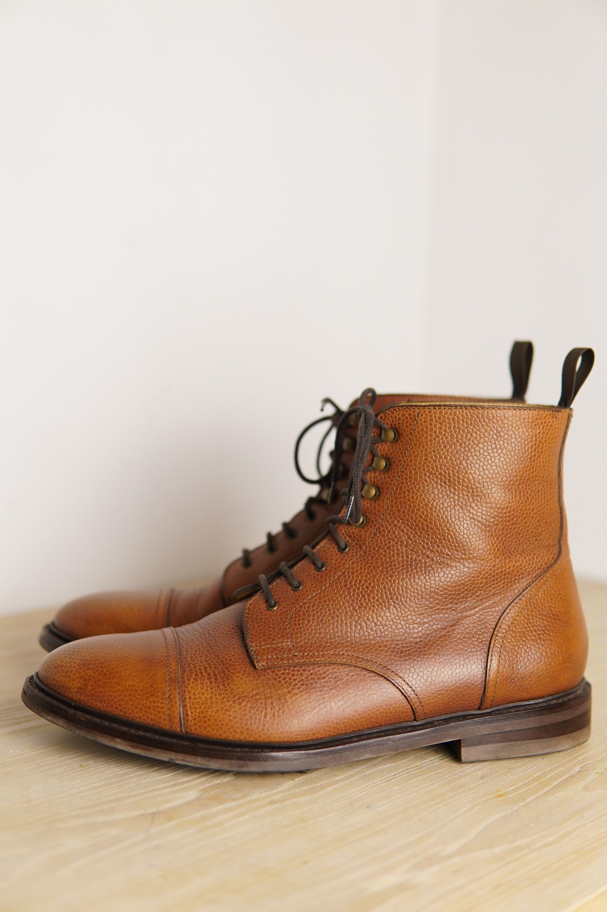 Alden RRP 330€ Asphalte Derby Boots Grain Leather Size US 13 / EU 46 - 1 Thumbnail