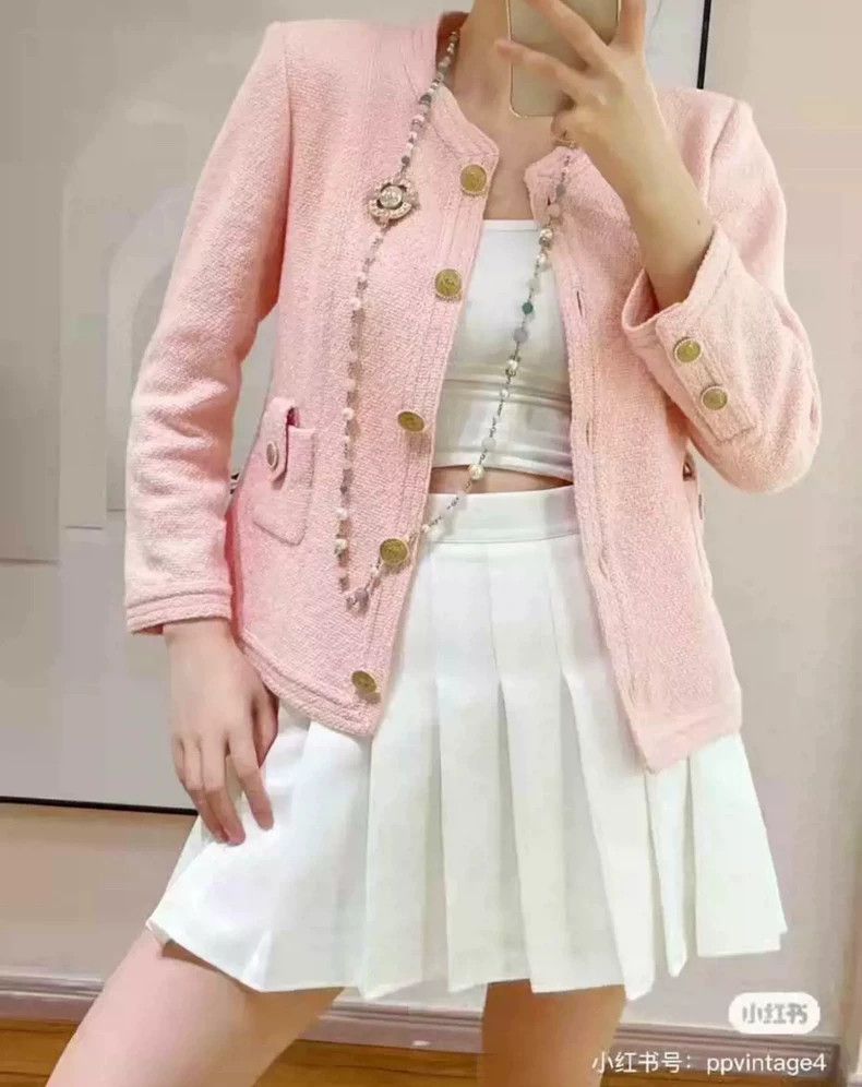 Chanel Chanel Seoul series cherry blossom pink jacket 2503-Nextarr Size XXS / US 00 / IT 34 - 9 Thumbnail