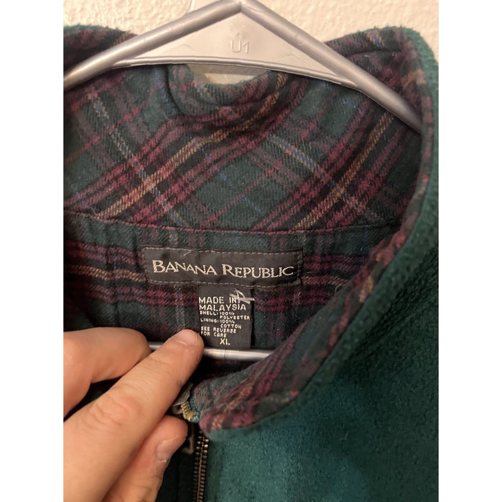 Banana Republic VINTAGE Banana Republic 1/4 Zip Fleece Shacket Shirt Unisex Adults XL Green Size US XL / EU 56 / 4 - 3 Thumbnail
