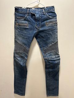 🔥60% OFF🔥 [SALE] Balmain Waxed Gold Moto Jeans Sz. US35