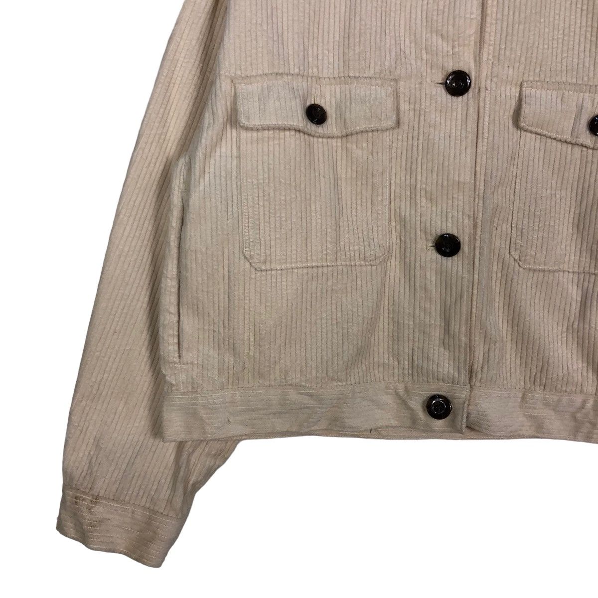Japanese Brand 🔥Cropped Biker Jacket Corduroy GU Japan Issey Miyake Size US XL / EU 56 / 4 - 4 Thumbnail
