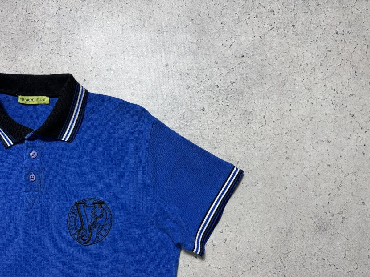 Versace Jeans Couture Versace Jeans Big Logo Luxury Polo Shirt Blue Size M Size US M / EU 48-50 / 2 - 3 Thumbnail