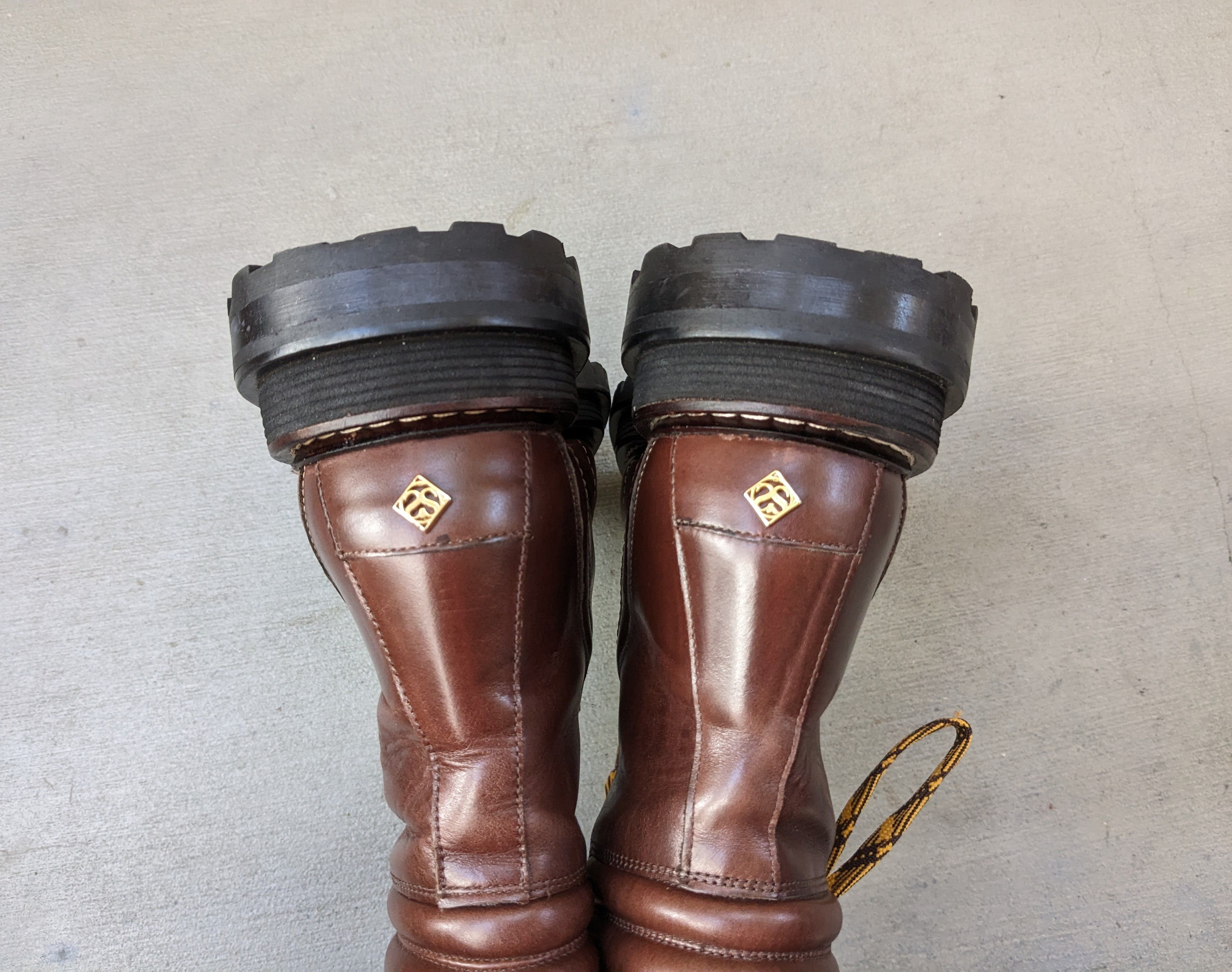 Sandro Sandro Boots Brown Leather 7 40 Lace Up Rubber Chunky Size US 7 / EU 40 - 14 Thumbnail